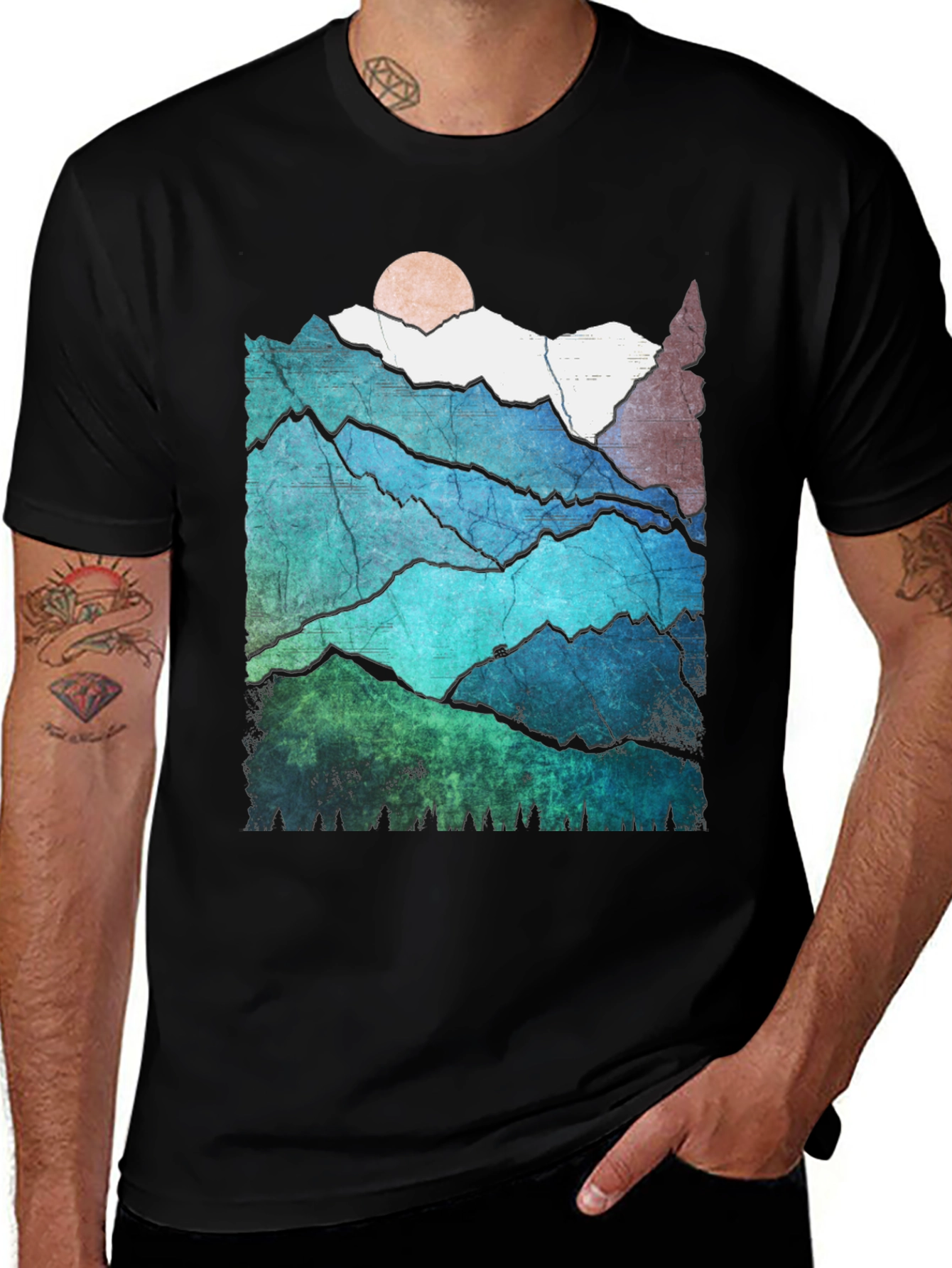 Mountains Graphic Tee - Nature-Inspired Design