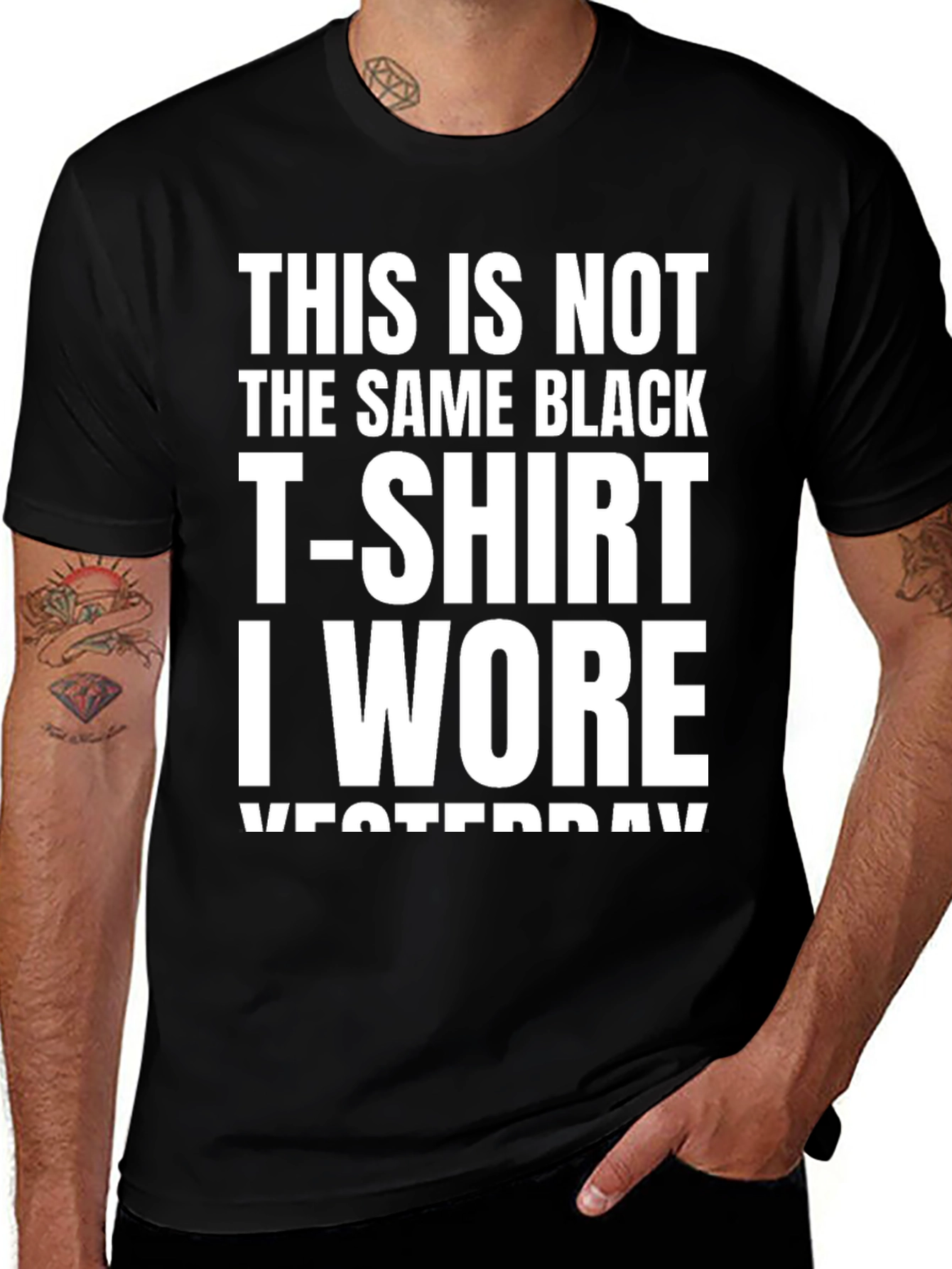 Variant 18 of Funny Graphic T-Shirt - Not The Same Black T-Shirt