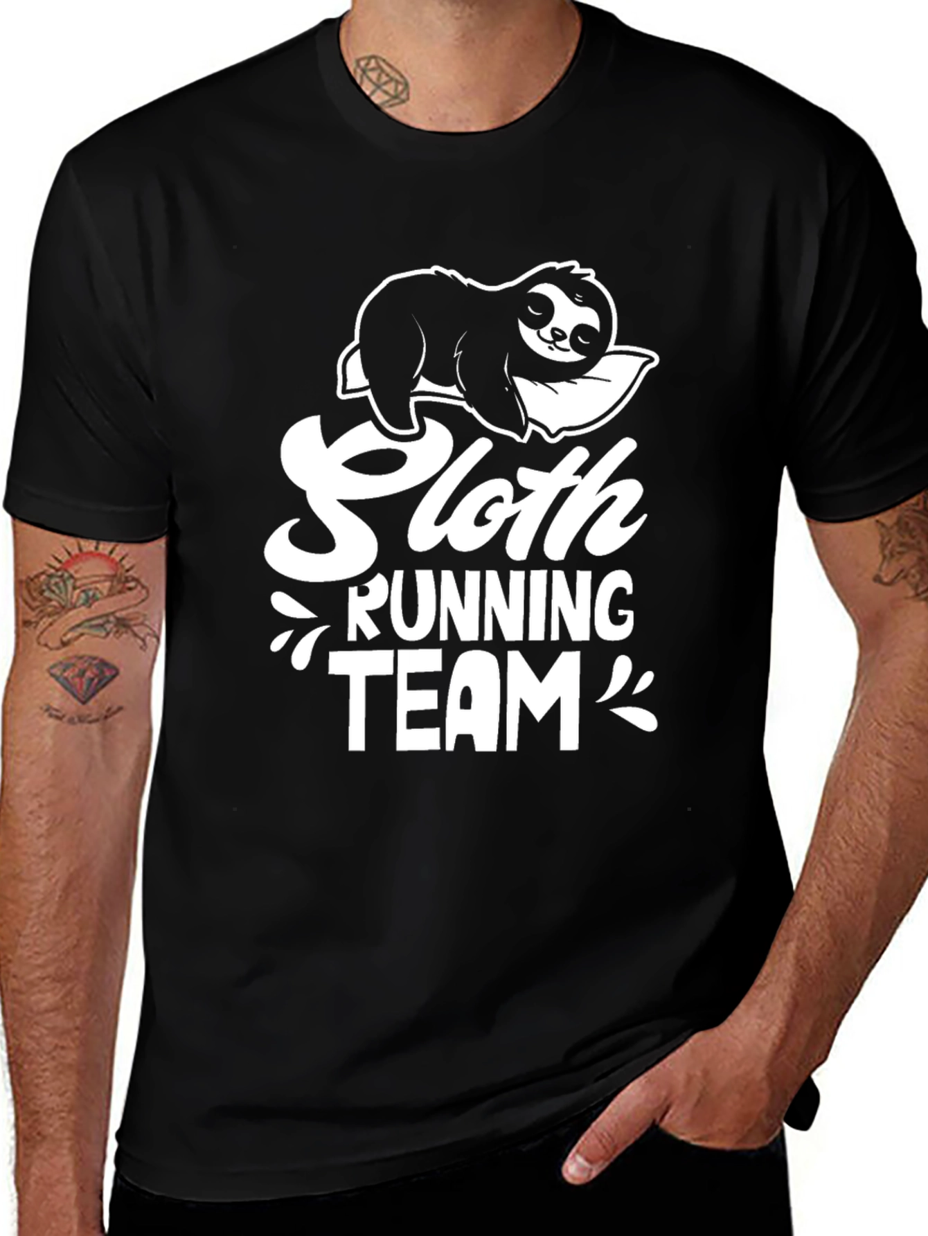 Variant 21 of Sloth Running Team Graphic T-Shirt