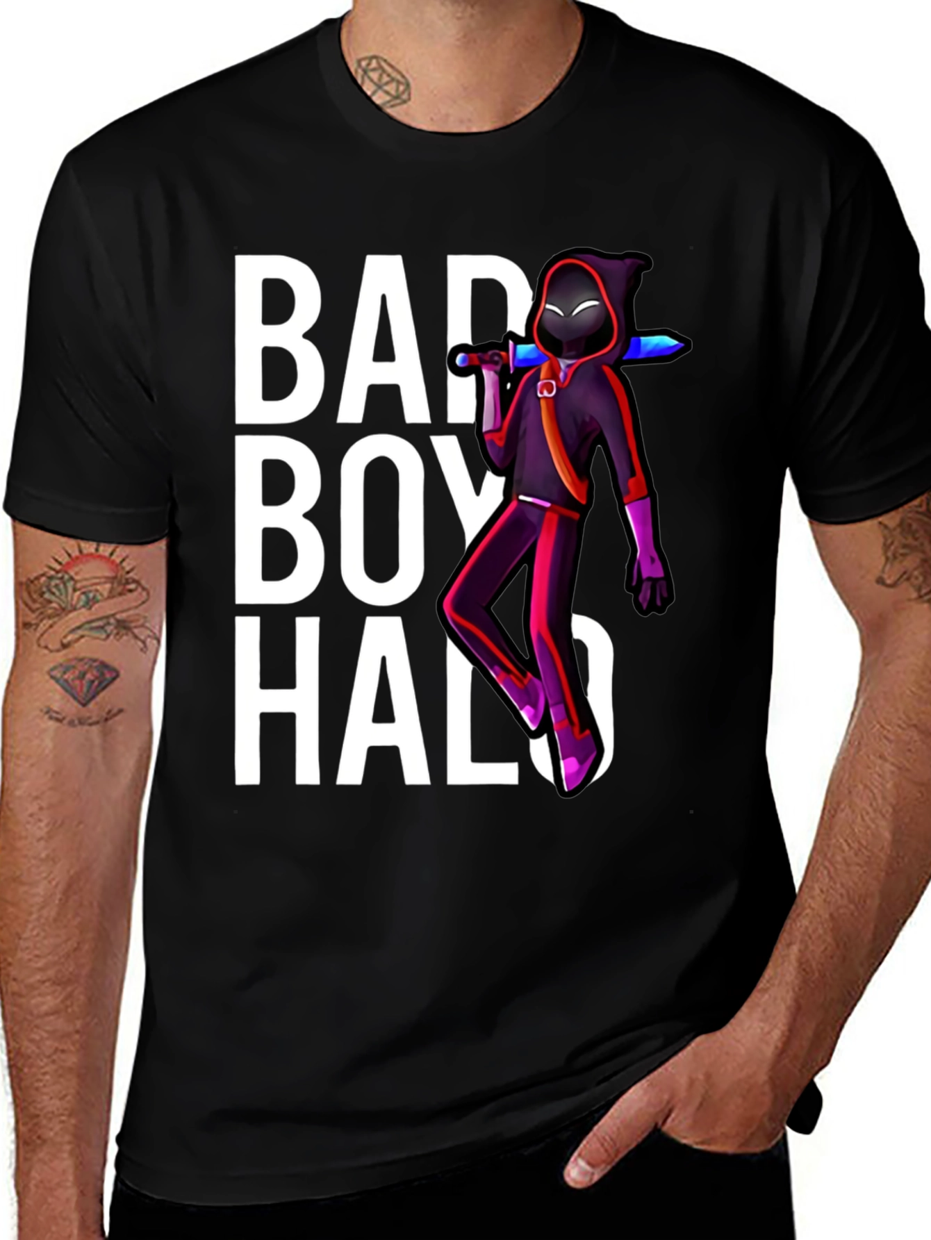 Variant 28 of BadBoyHalo Graphic T-Shirt - Black Crew Neck