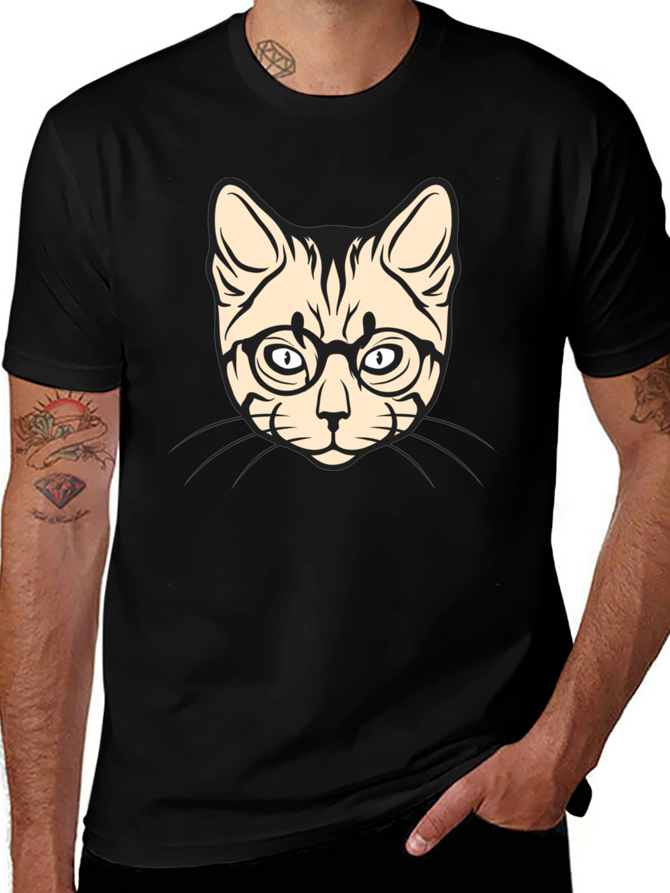 Variant 22 of Cool Cat with Glasses T-Shirt