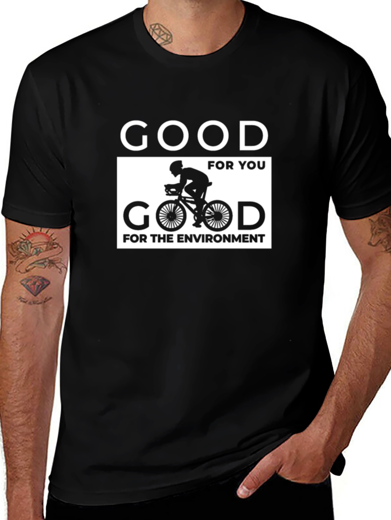 Variant 16 of Eco-Friendly Cycling T-Shirt - Good For You & Environment