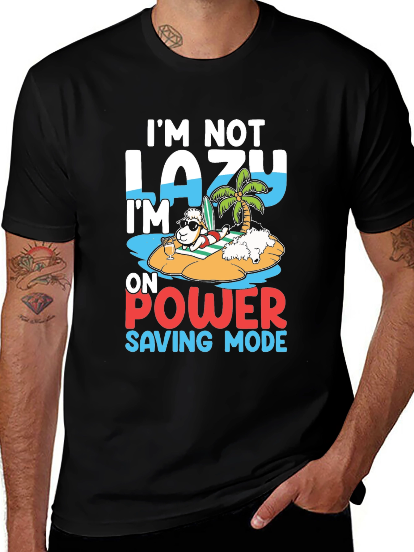 I'm Not Lazy T-Shirt - Power Saving Mode