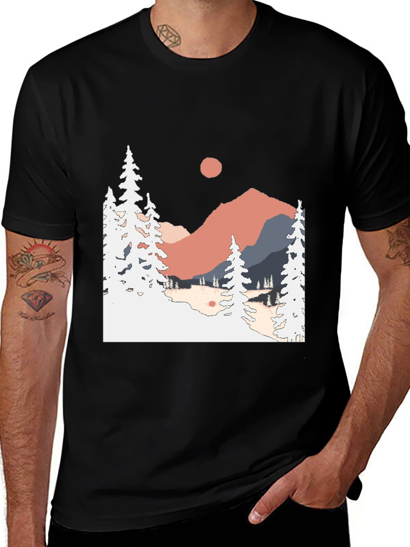 Variant 27 of Mountain Scene Graphic Tee - Nature Lover Apparel