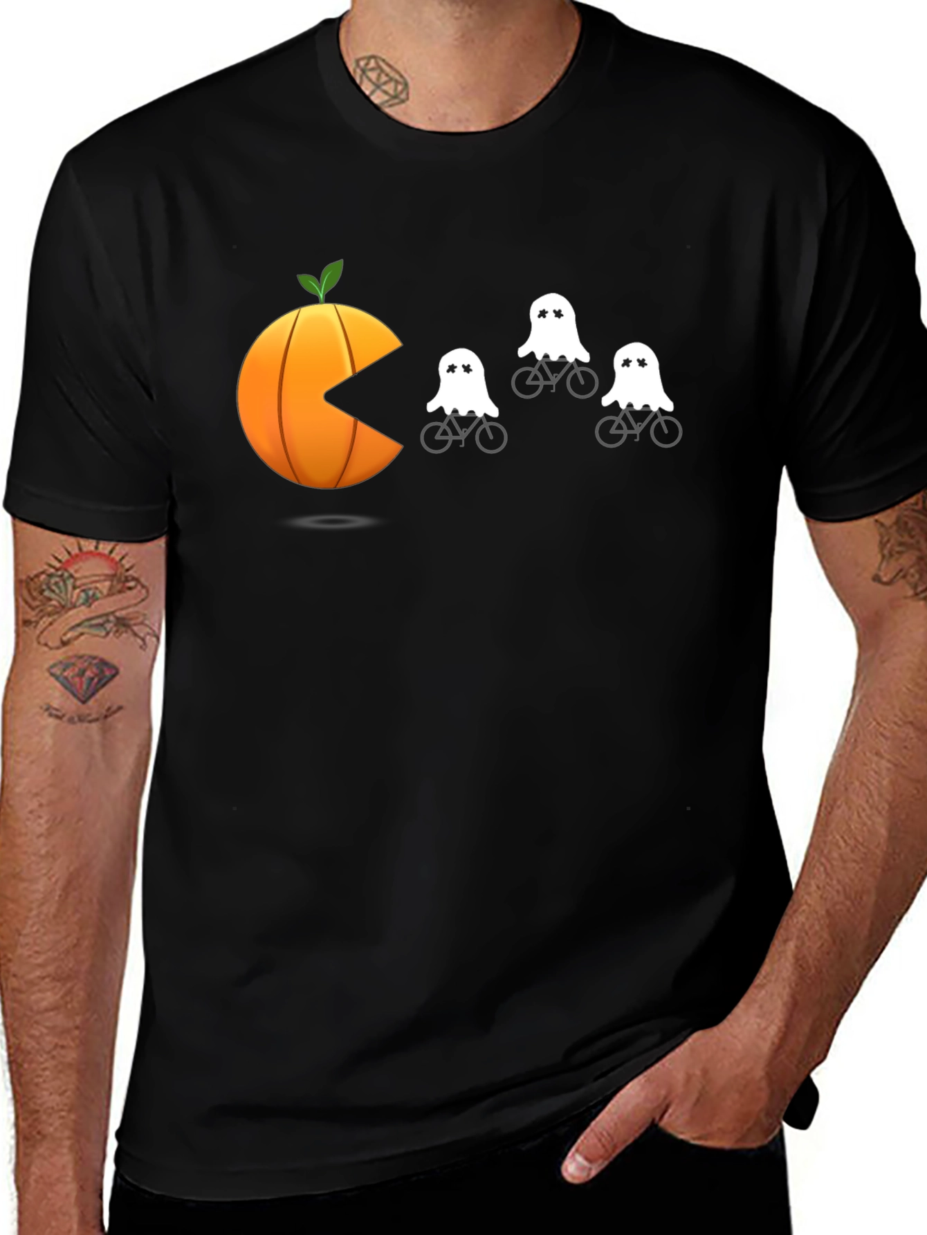 Variant 29 of Halloween Ghost Bike T-Shirt