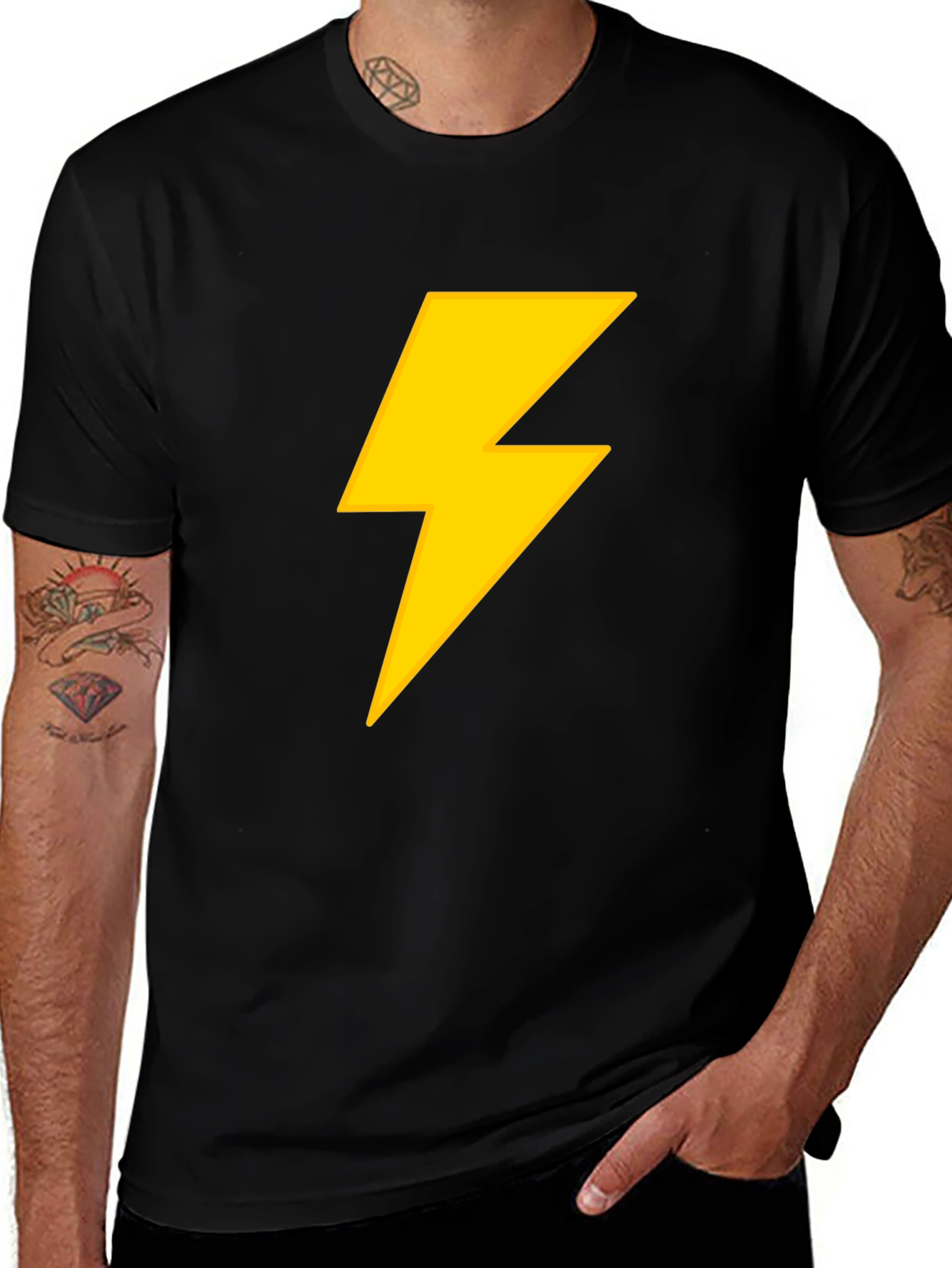 Flash Lightning Bolt Black T-Shirt