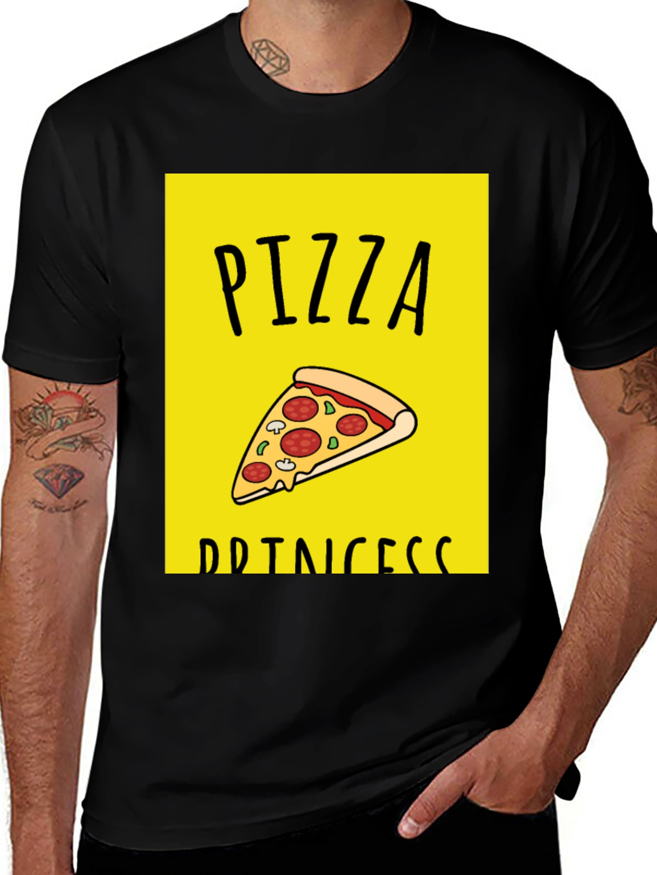 Variant 15 of Pizza Princess Graphic Tee - Funny Food Lover T-Shirt