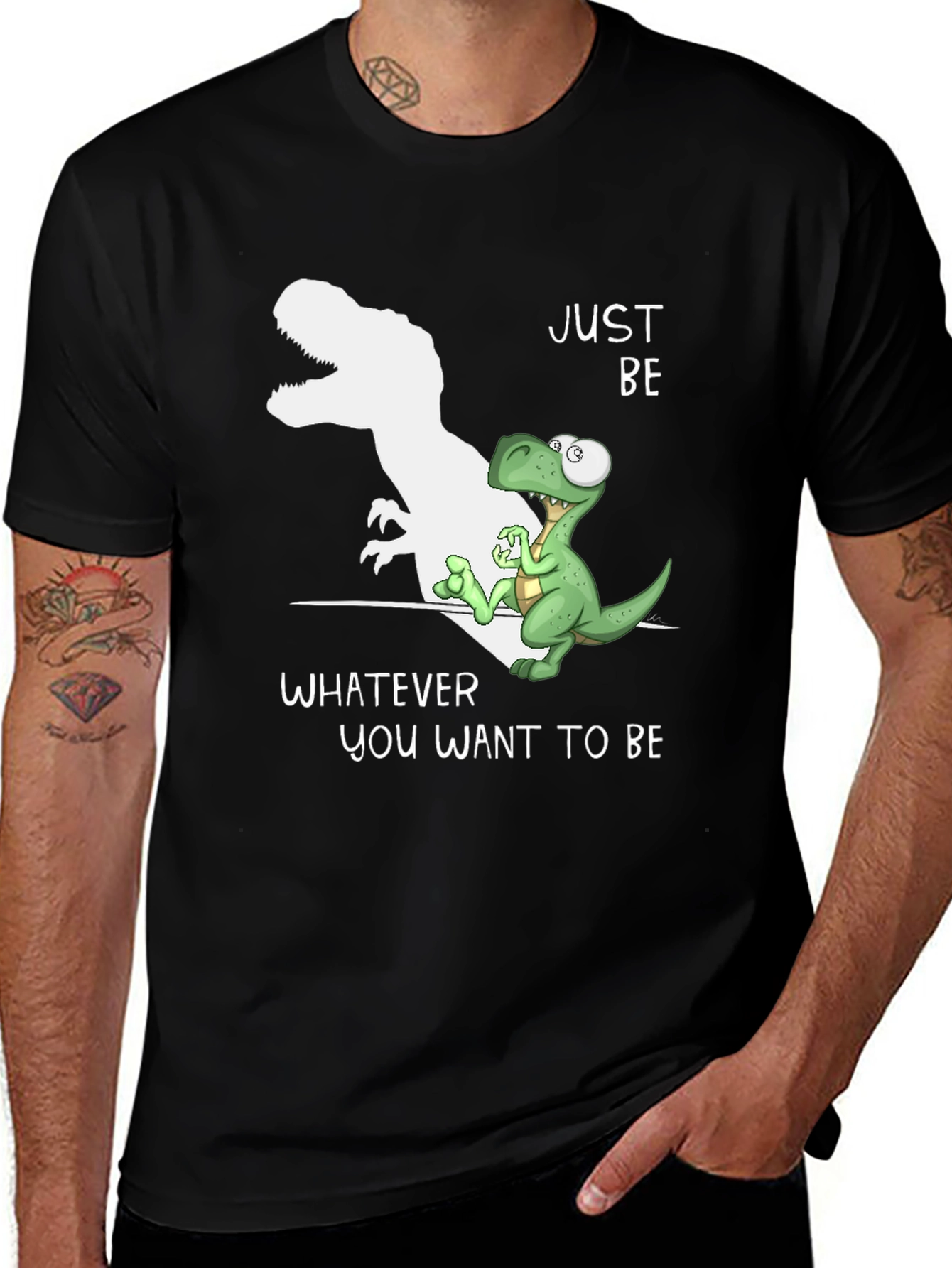 Variant 10 of Just Be Dinosaur T-Shirt - Inspirational Graphic Tee