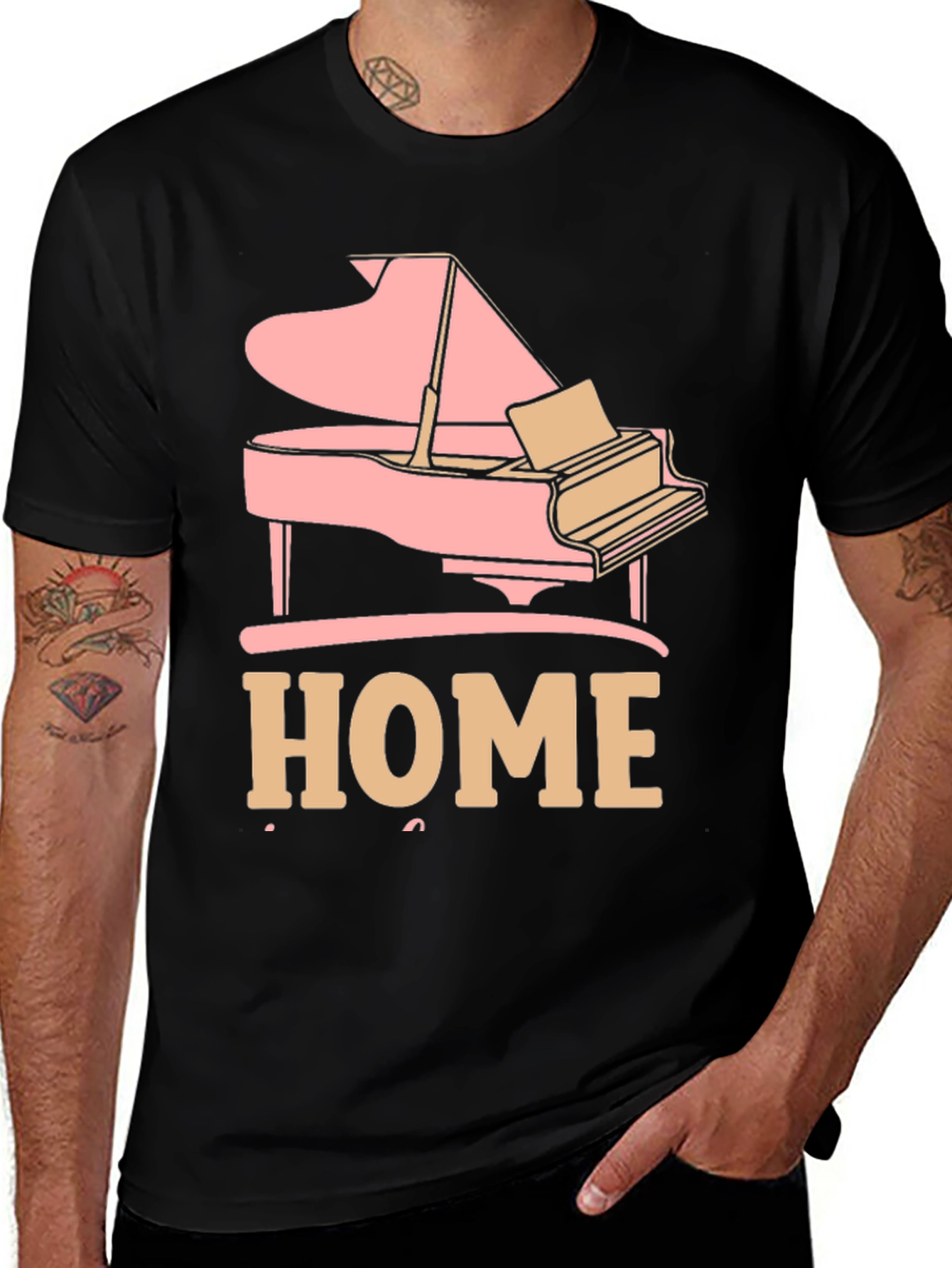 Variant 25 of Piano Home T-Shirt - Music Lover Tee