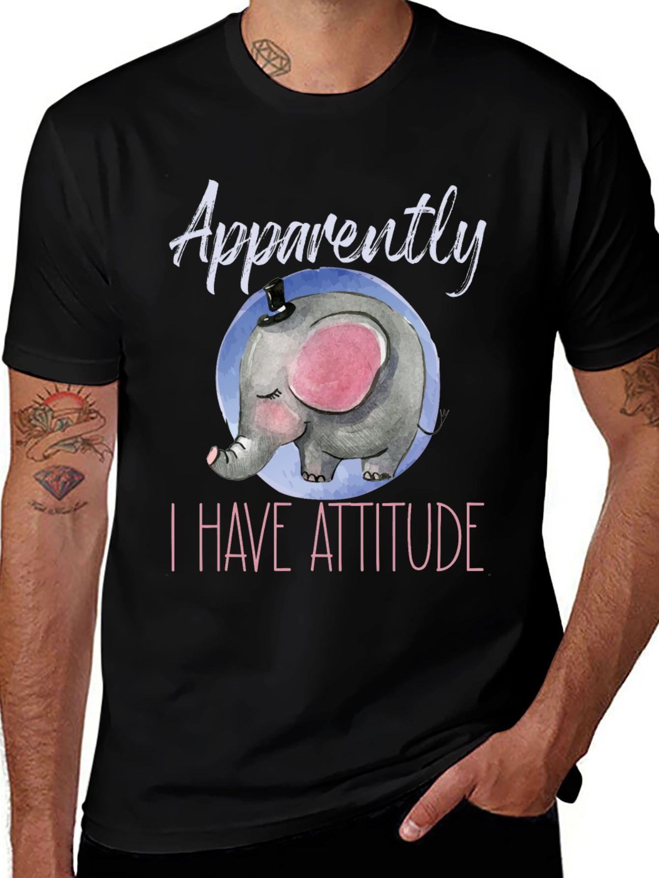 Variant 4 of Elephant Attitude T-Shirt - Cute & Comfy