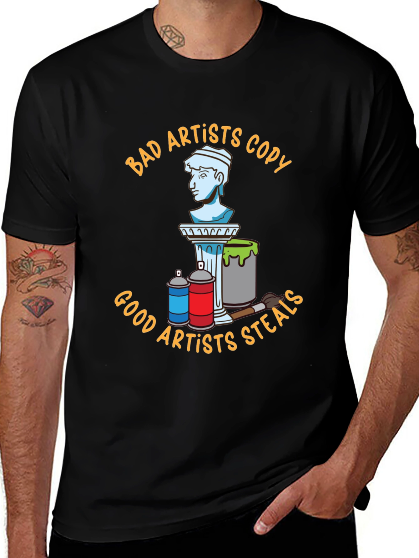 Variant 5 of Artist T-Shirt: Bad Artists Copy, Good Artists Steal