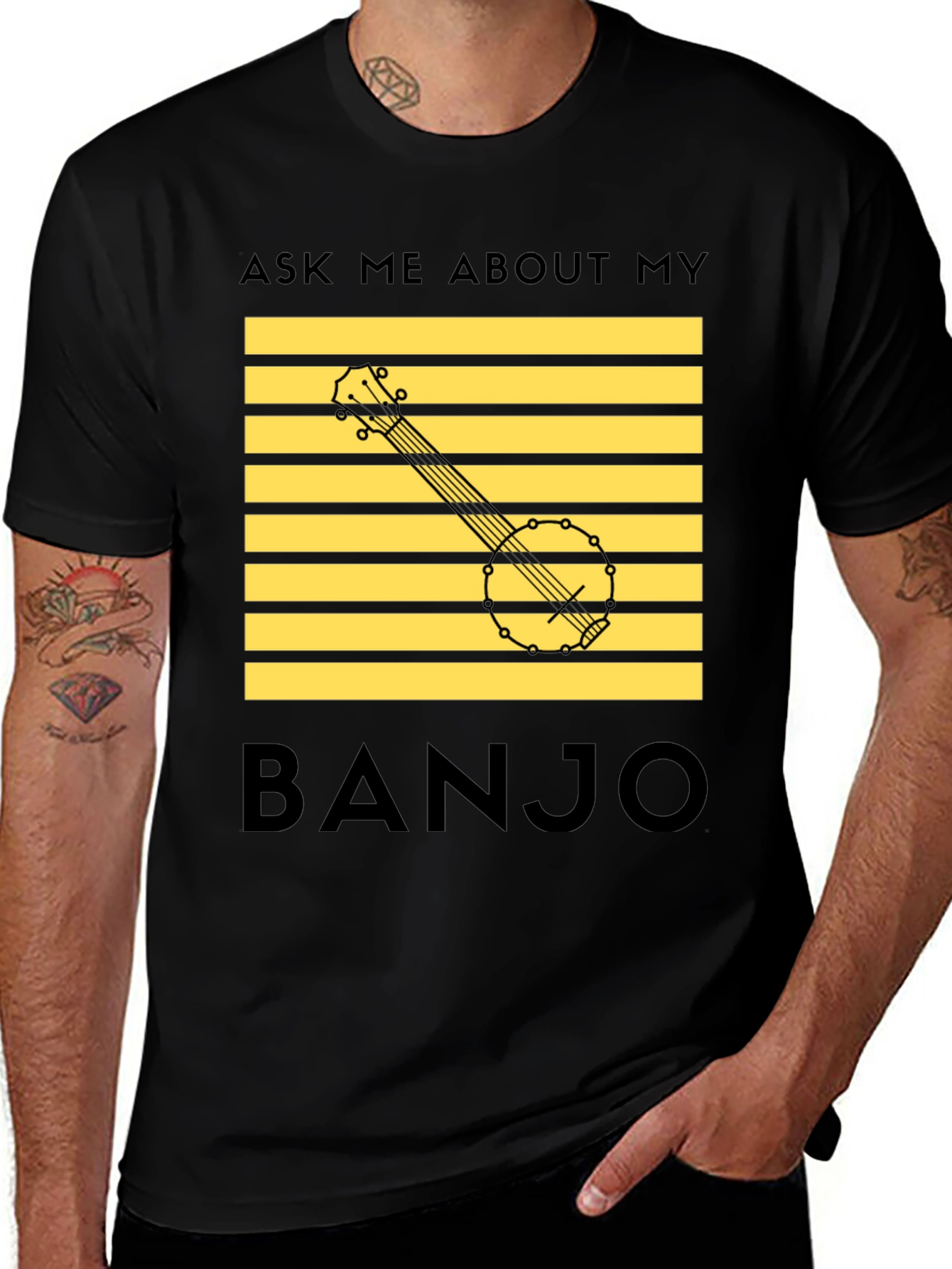 Variant 29 of Ask Me About My Banjo T-Shirt