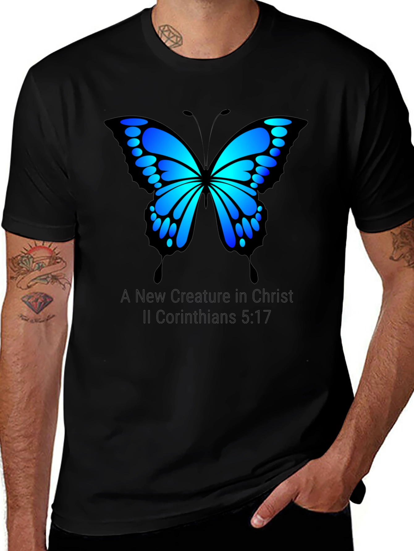 Butterfly Christian T-Shirt - New Creature in Christ