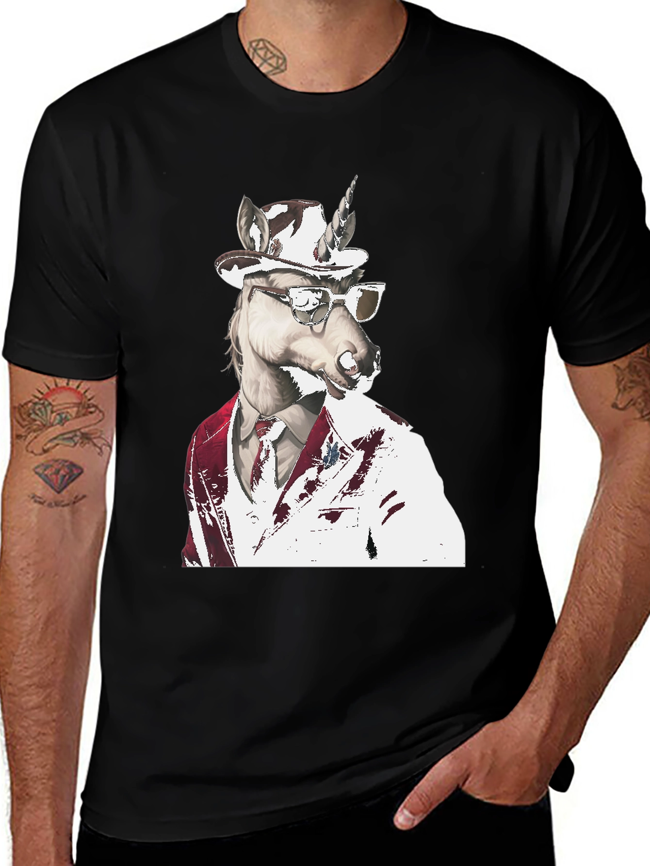Variant 17 of Dapper Unicorn T-Shirt - Classy Style