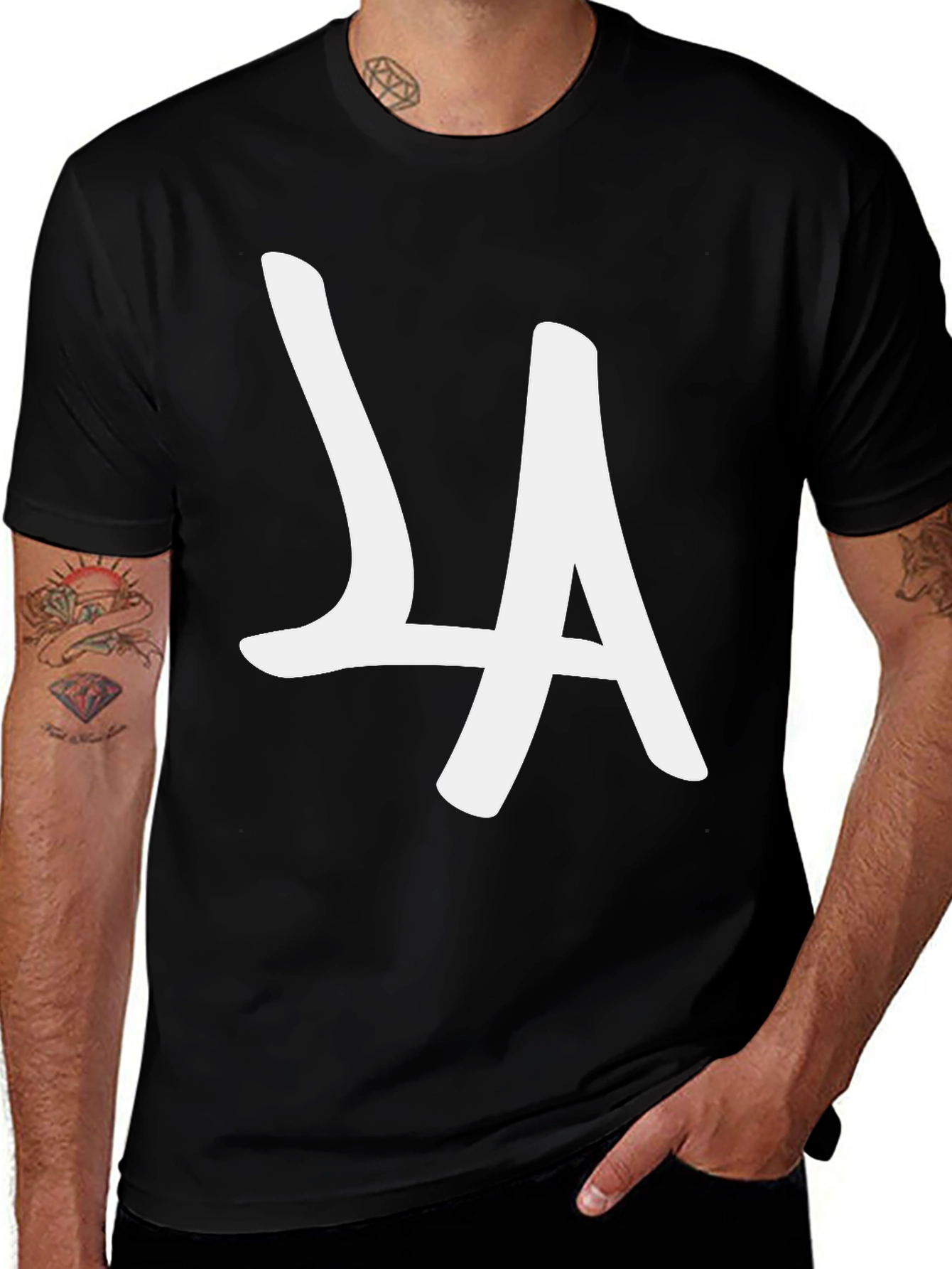LA Graphic Tee - Black Cotton Blend