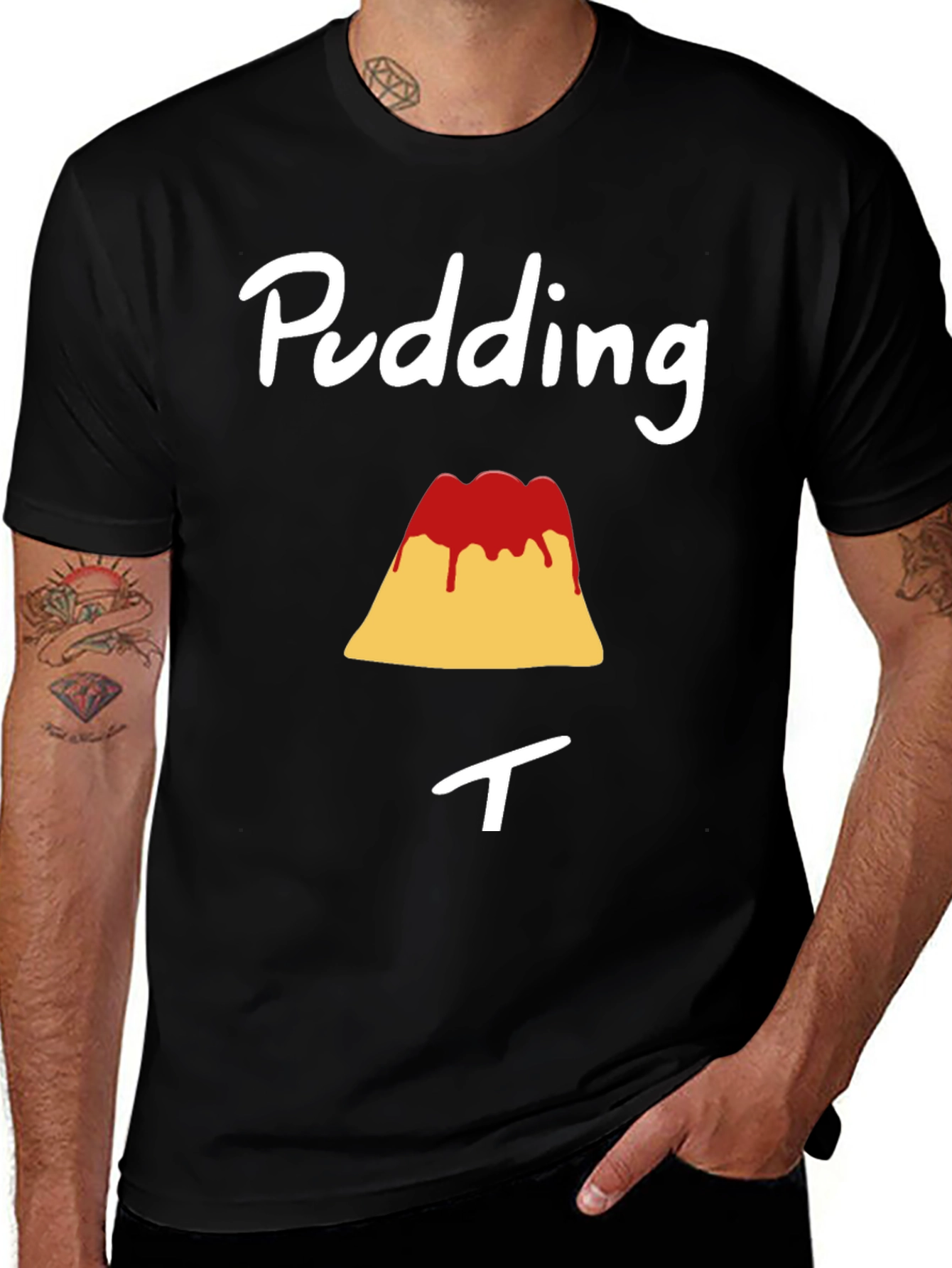 Variant 29 of Pudding T-Shirt Funny Dessert Graphic Tee