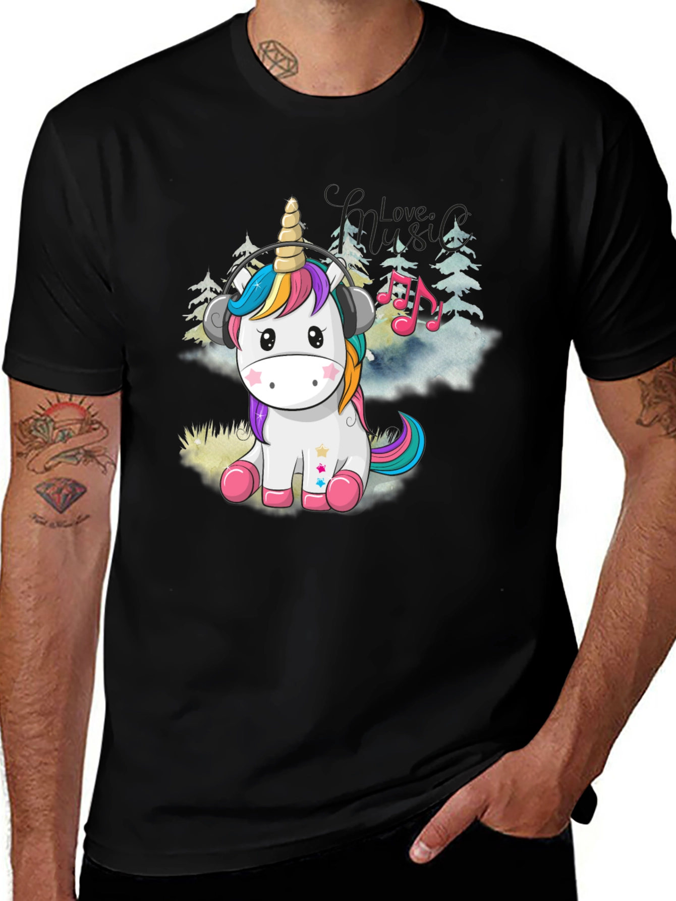 Variant 10 of Unicorn Music Lover Graphic Tee
