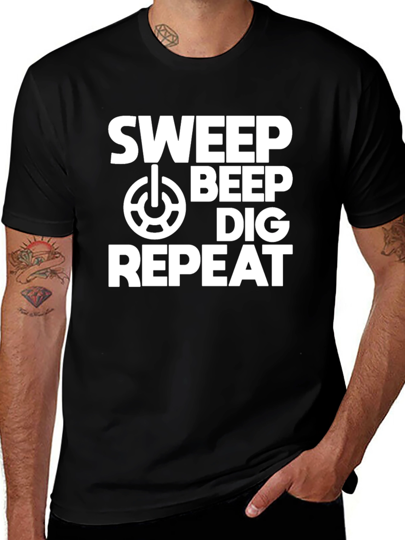 Variant 29 of Sweep Beep Dig Repeat T-Shirt - Metal Detecting Gift