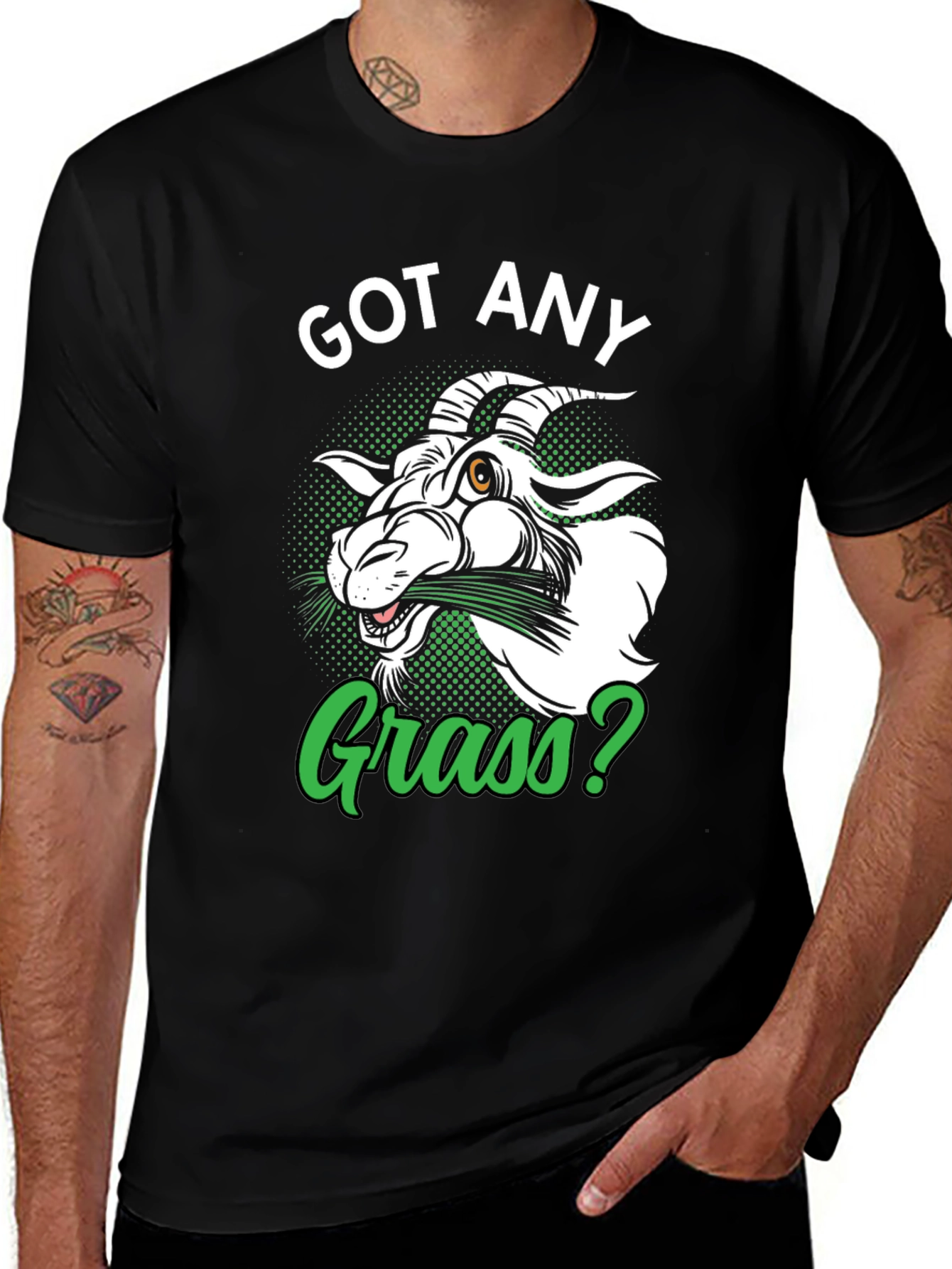 Variant 21 of Got Any Grass? Goat Graphic Tee