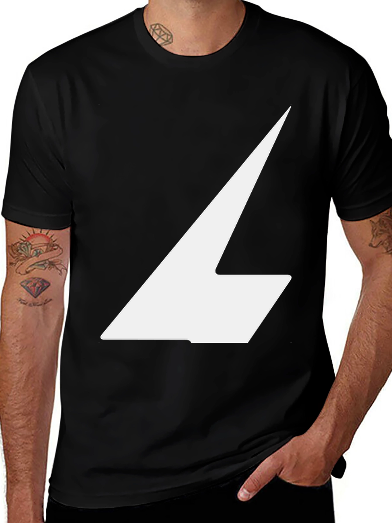 Abstract Graphic Tee - Black