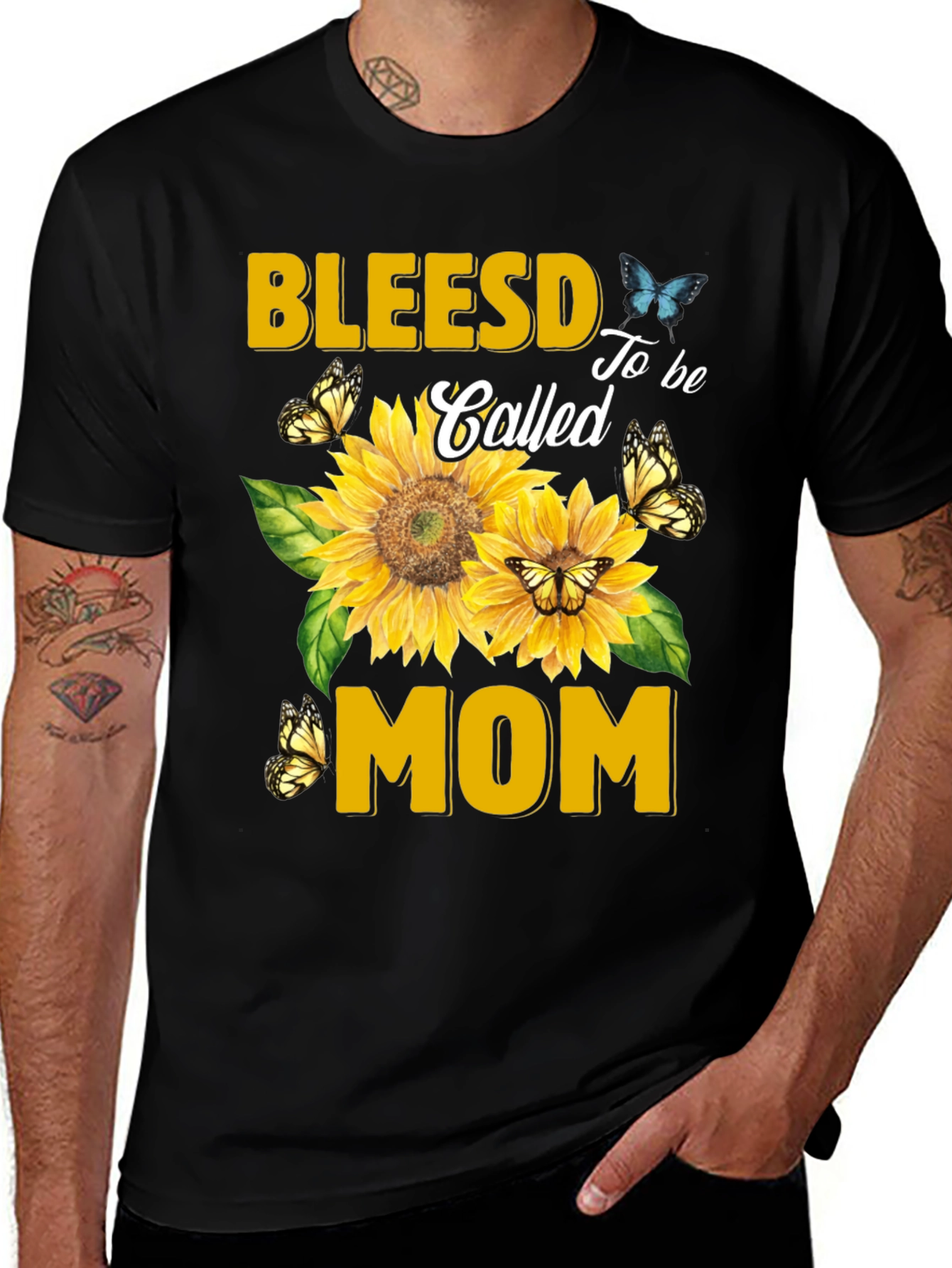 Blessed To Be Called Mom Sunflower T-Shirt