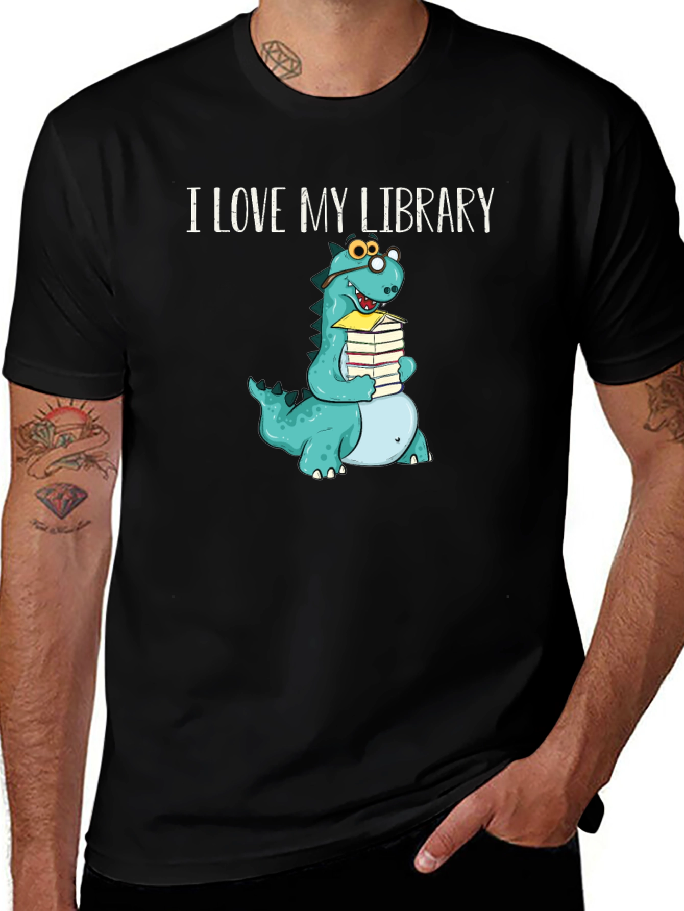 I Love My Library Dinosaur T-Shirt