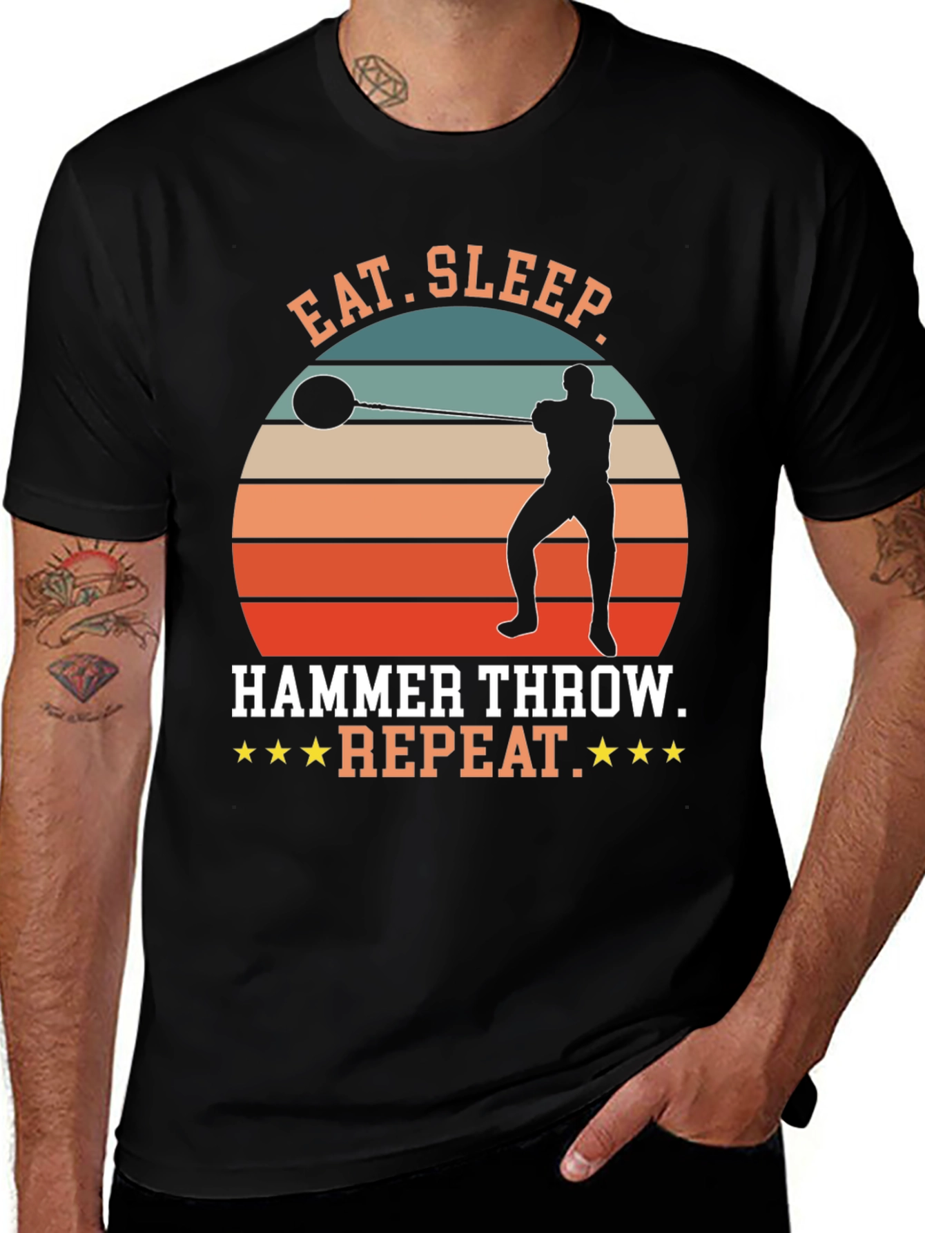 Variant 27 of Eat Sleep Hammer Throw Repeat T-Shirt