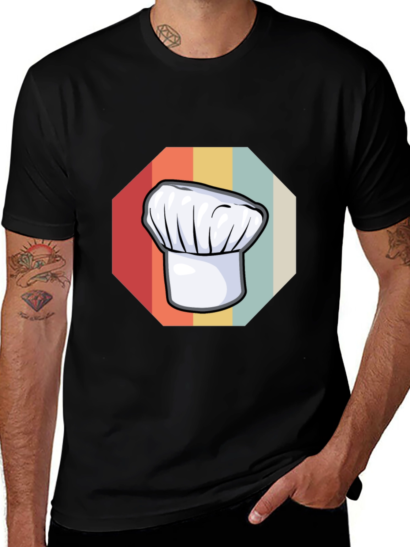 Variant 5 of Retro Chef Hat Graphic Tee - Culinary Style