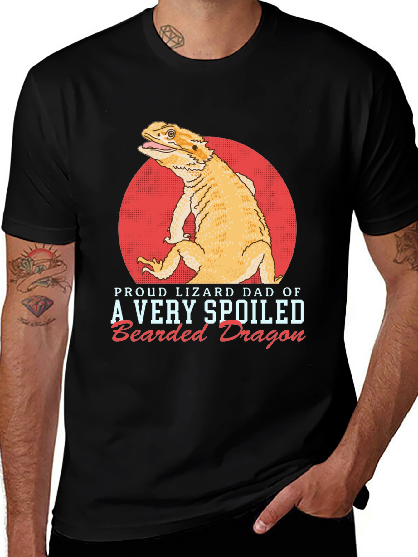 Variant 21 of Proud Lizard Dad Bearded Dragon Graphic Tee