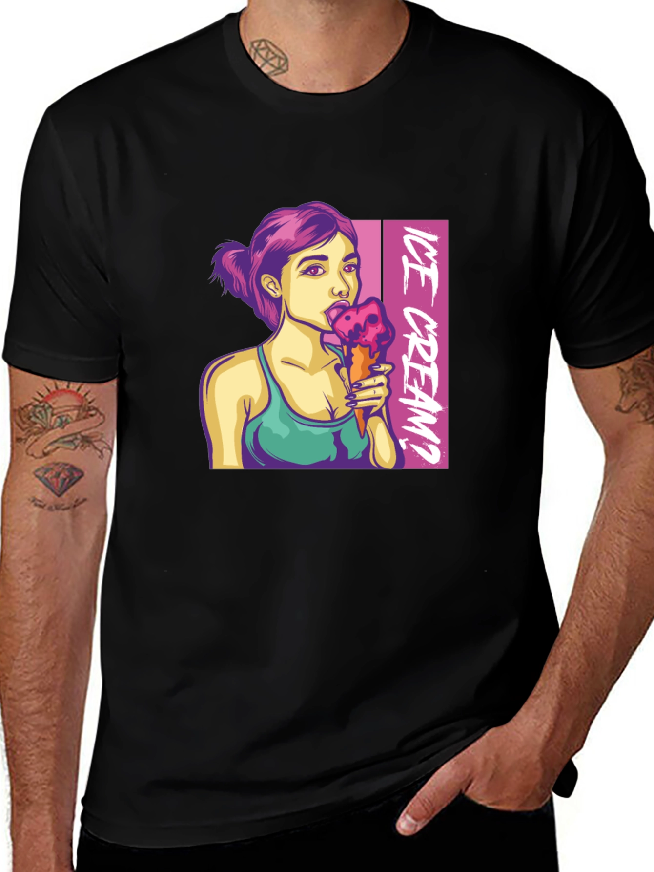 Variant 18 of Ice Cream Girl Graphic T-Shirt - Stylish Unisex Tee