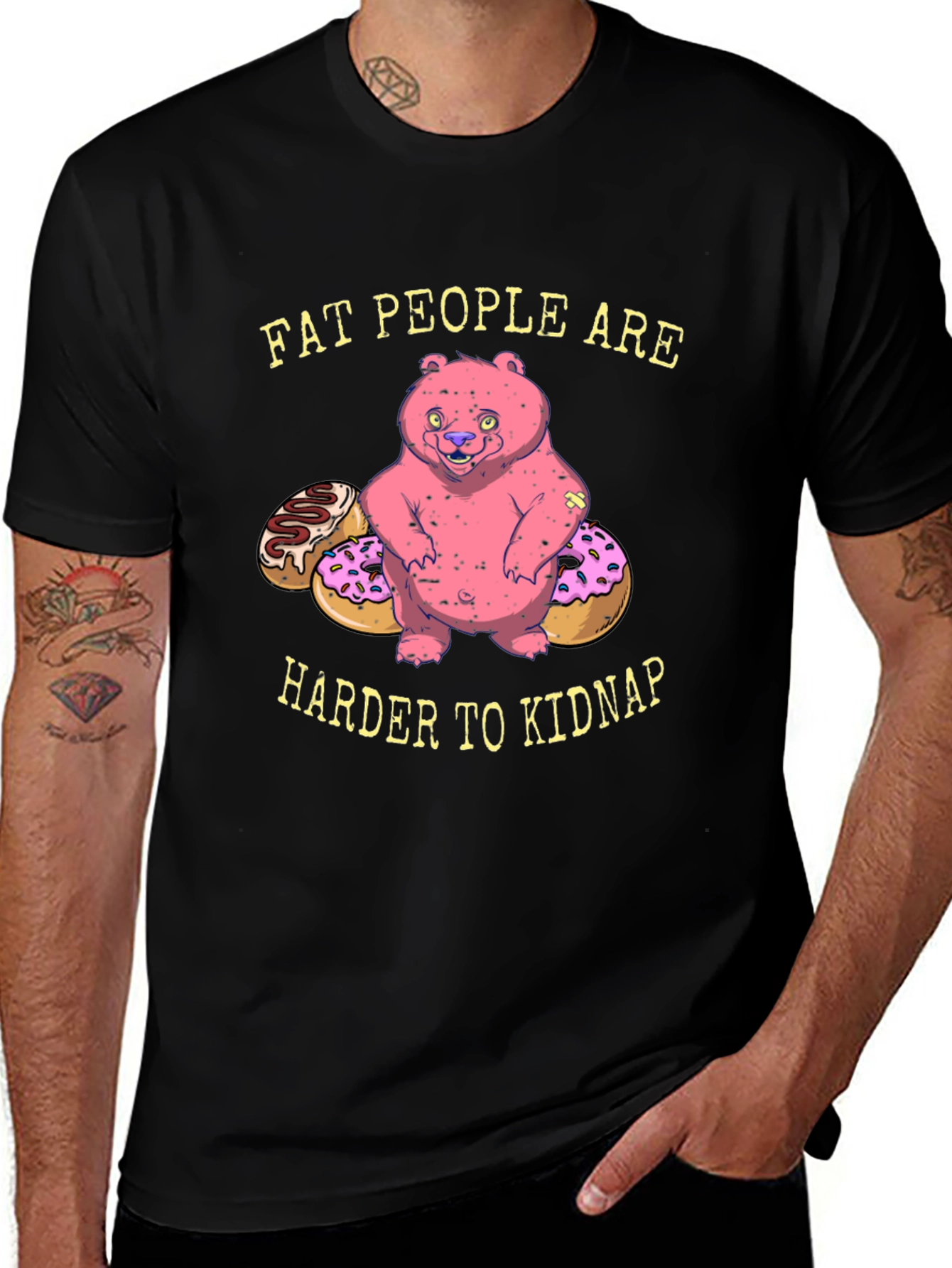 Variant 5 of Funny Fat People Are Harder To Kidnap T-Shirt