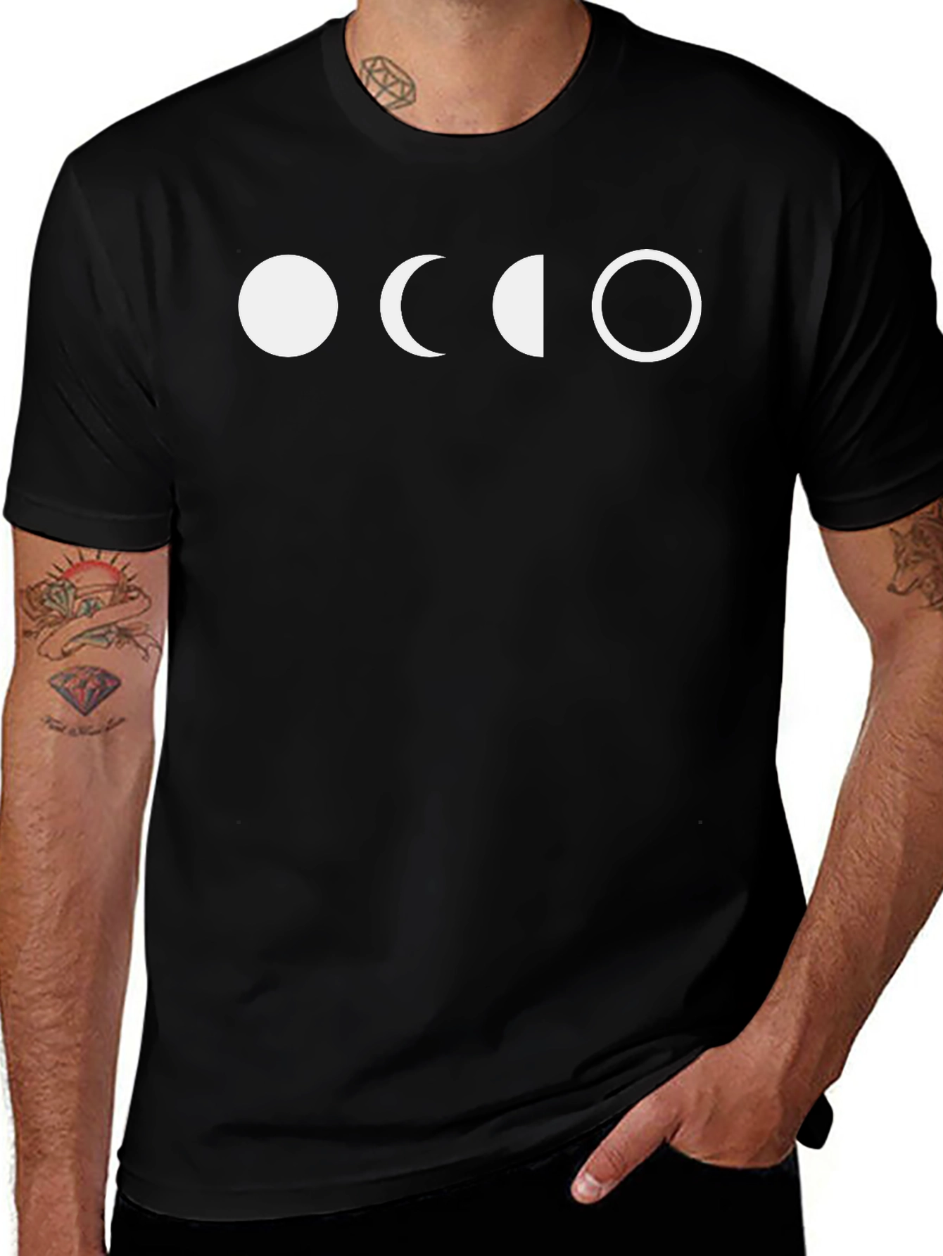 Variant 14 of Lunar Phase Graphic T-Shirt