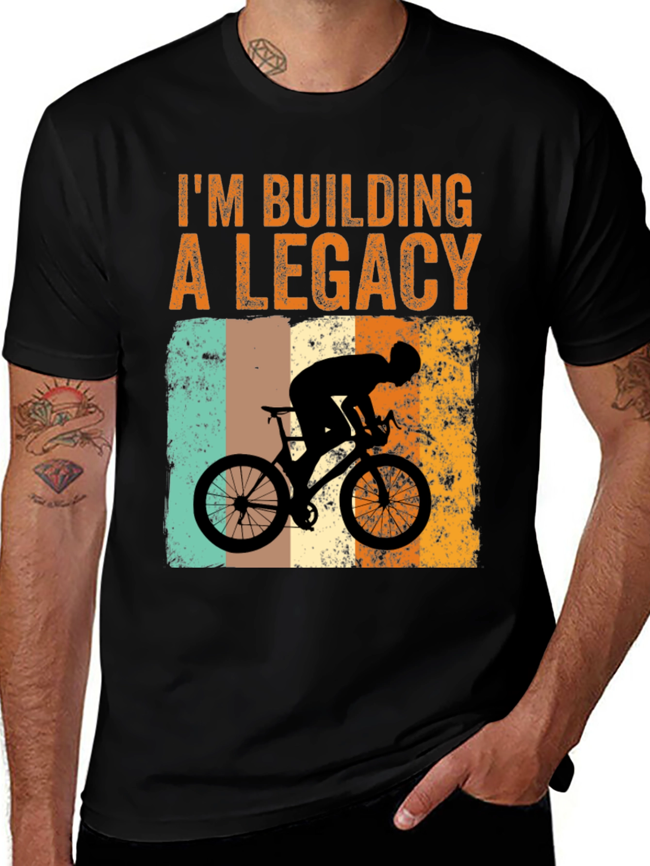 Variant 26 of I'm Building a Legacy Cycling T-Shirt