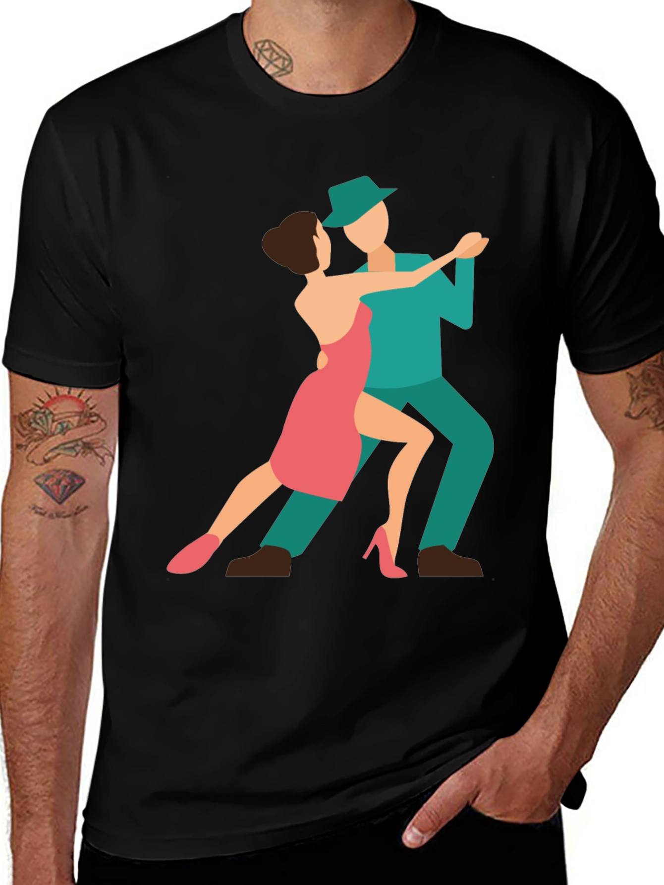 Variant 13 of Dancing Couple Graphic Tee - Classic Black