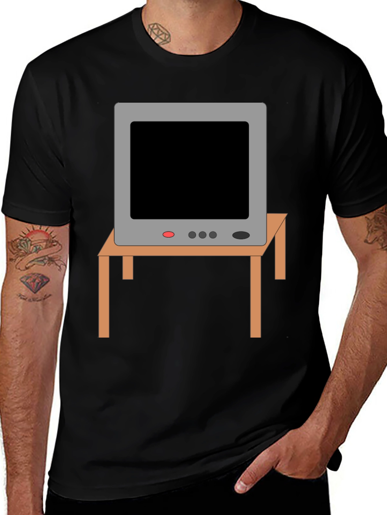 Variant 3 of Retro TV Graphic Tee - Classic Style