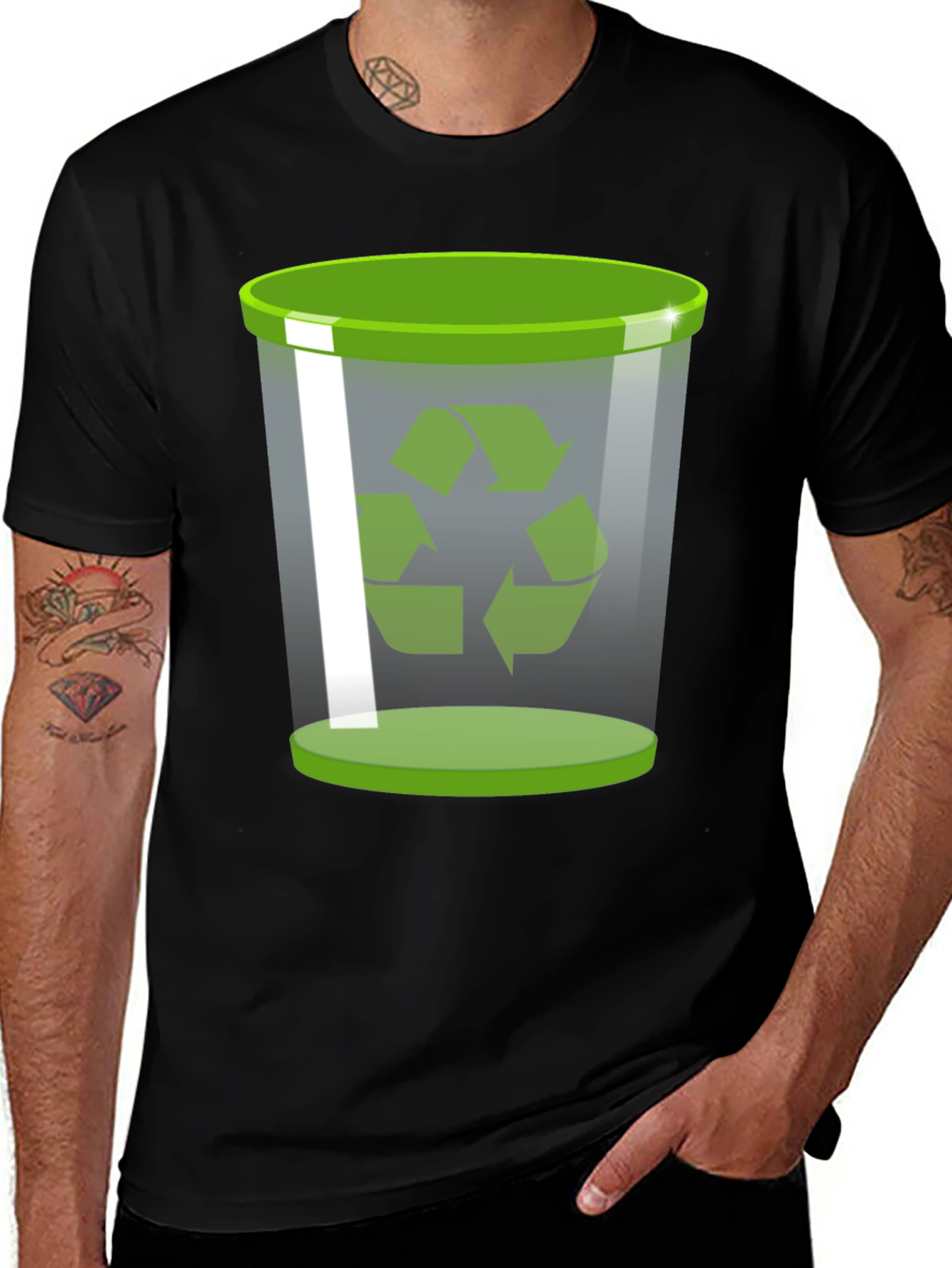 Recycle Bin Graphic Tee - Eco-Friendly Design