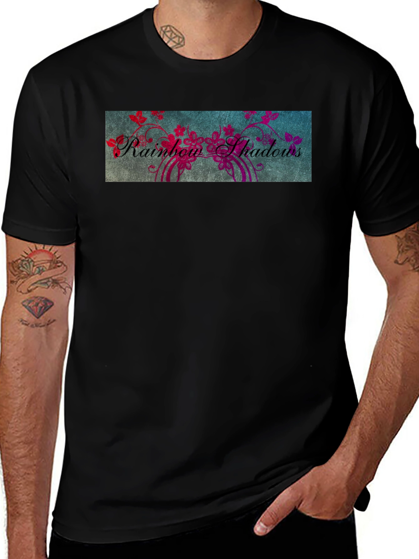 Variant 12 of Rainbow Shadows Graphic Tee - Stylish Comfort