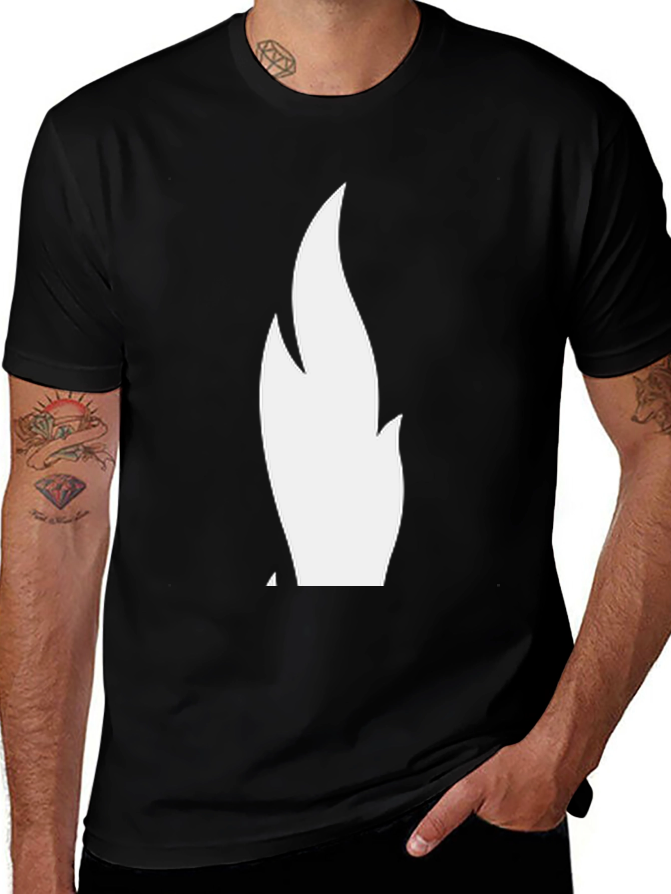Variant 13 of Flame Graphic Black T-Shirt