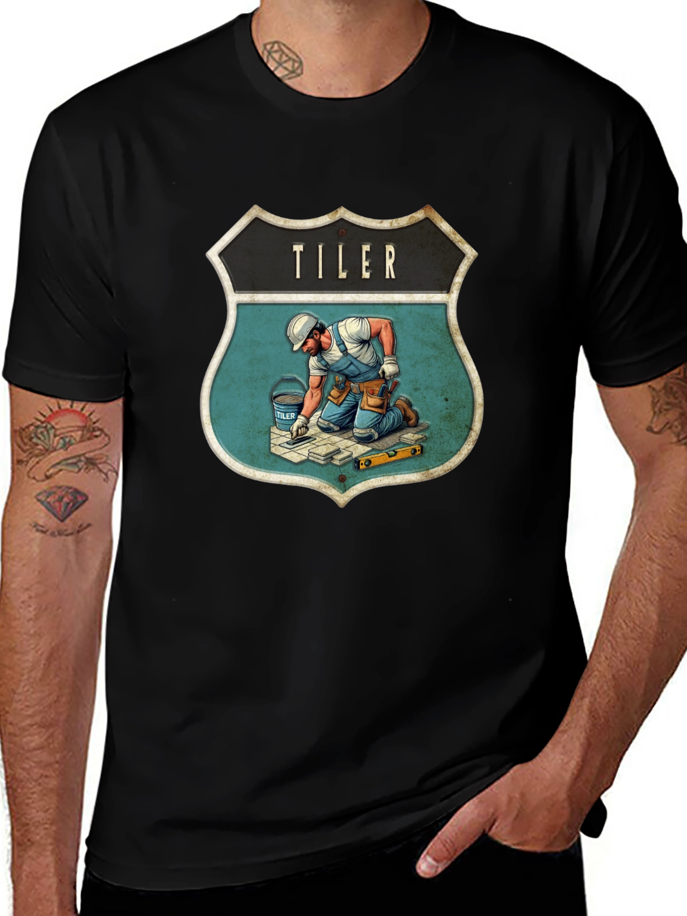 Tiler Graphic Tee - Premium Black Cotton T-Shirt