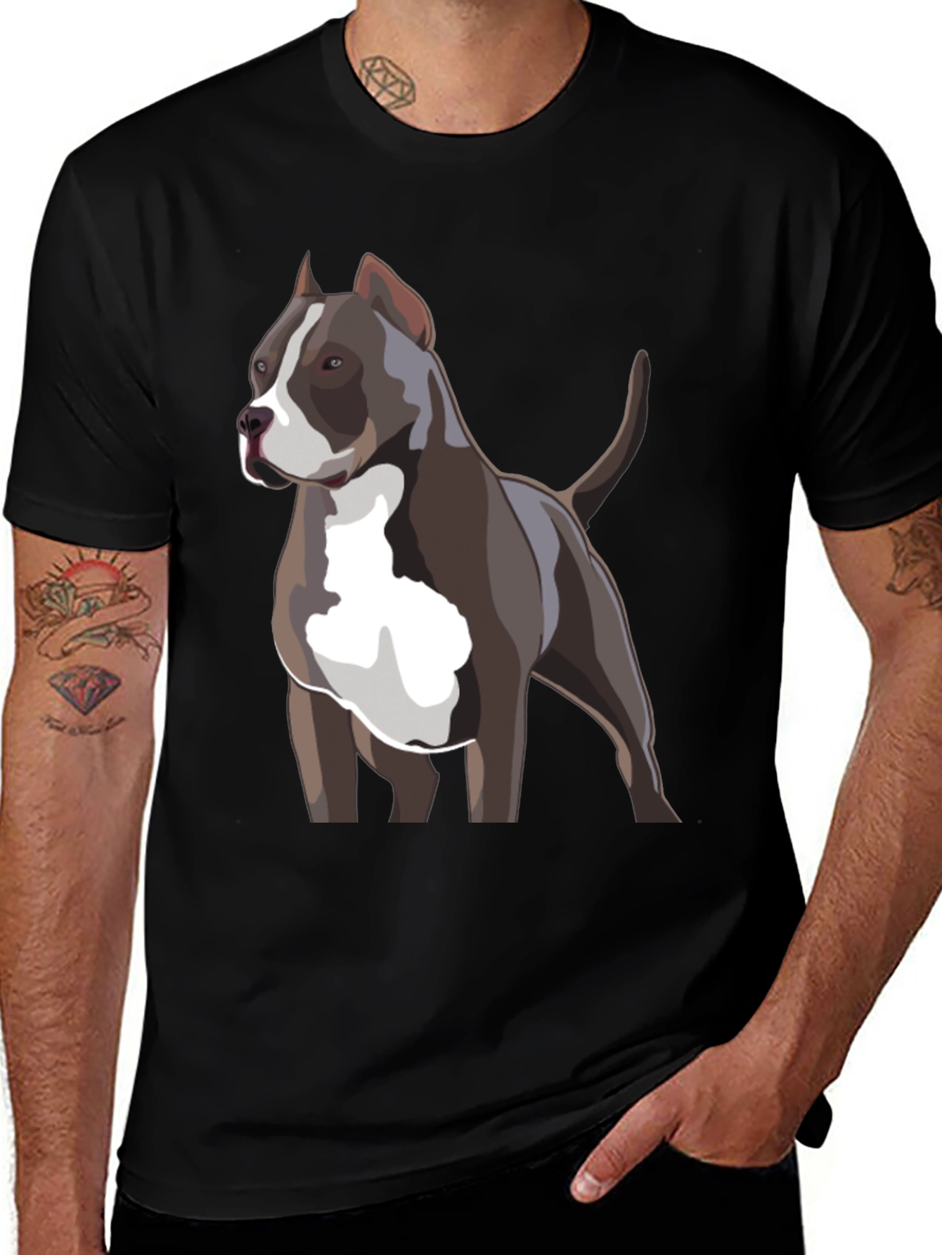 Variant 6 of Pitbull Dog Graphic T-Shirt - Stylish & Unique Design
