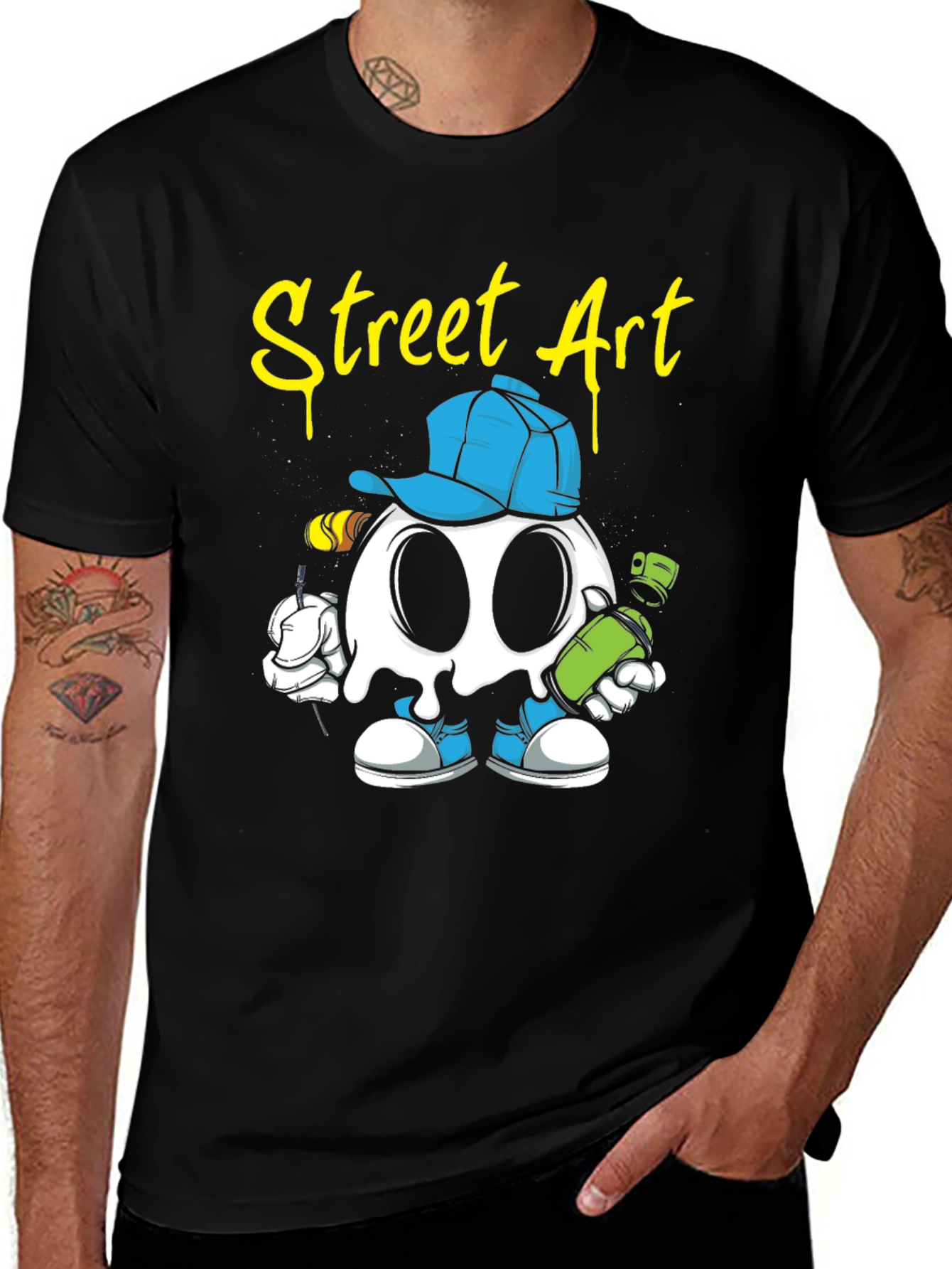 Variant 9 of Street Art Graphic T-Shirt - Cool Cartoon Design