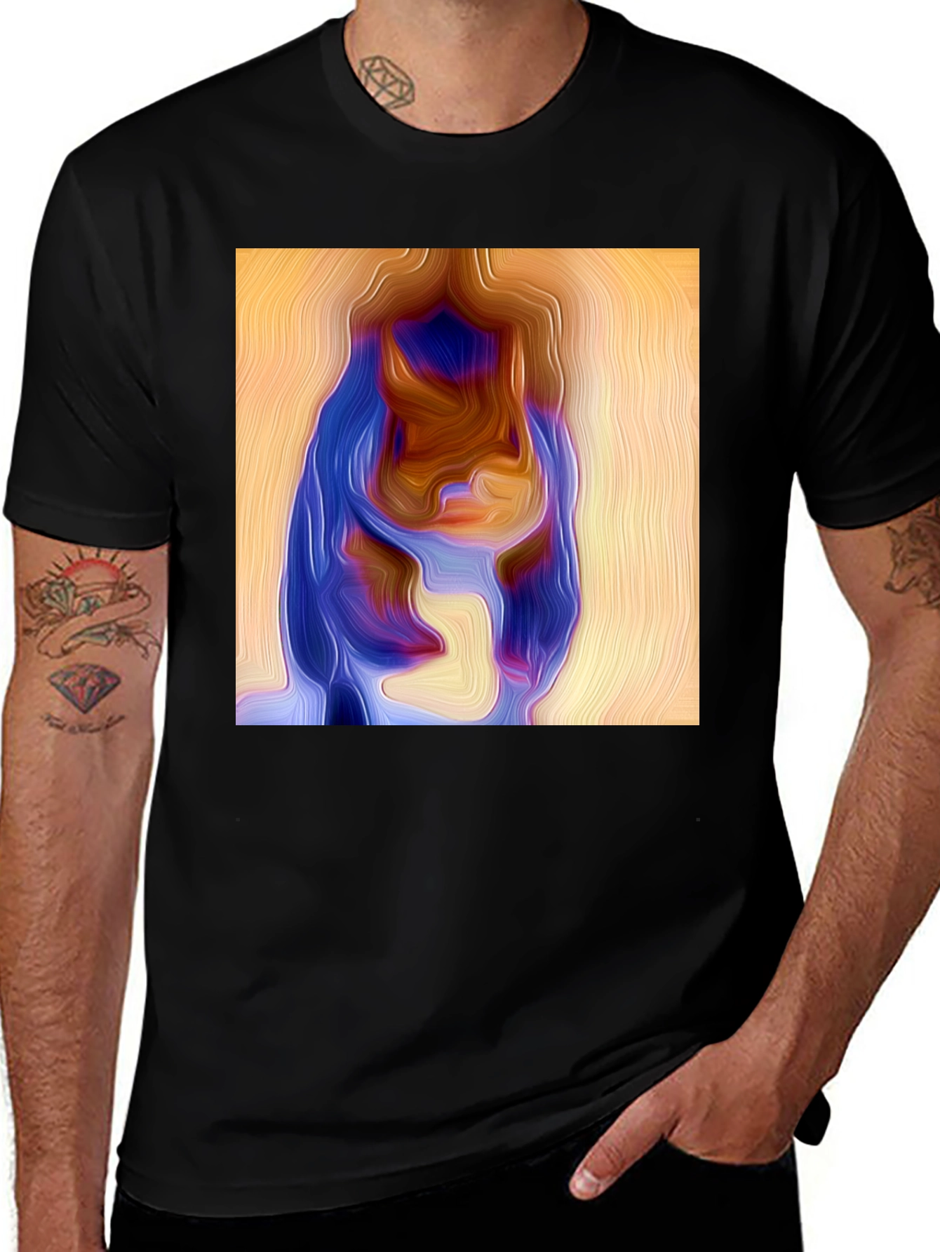Variant 10 of Abstract Art Black T-Shirt
