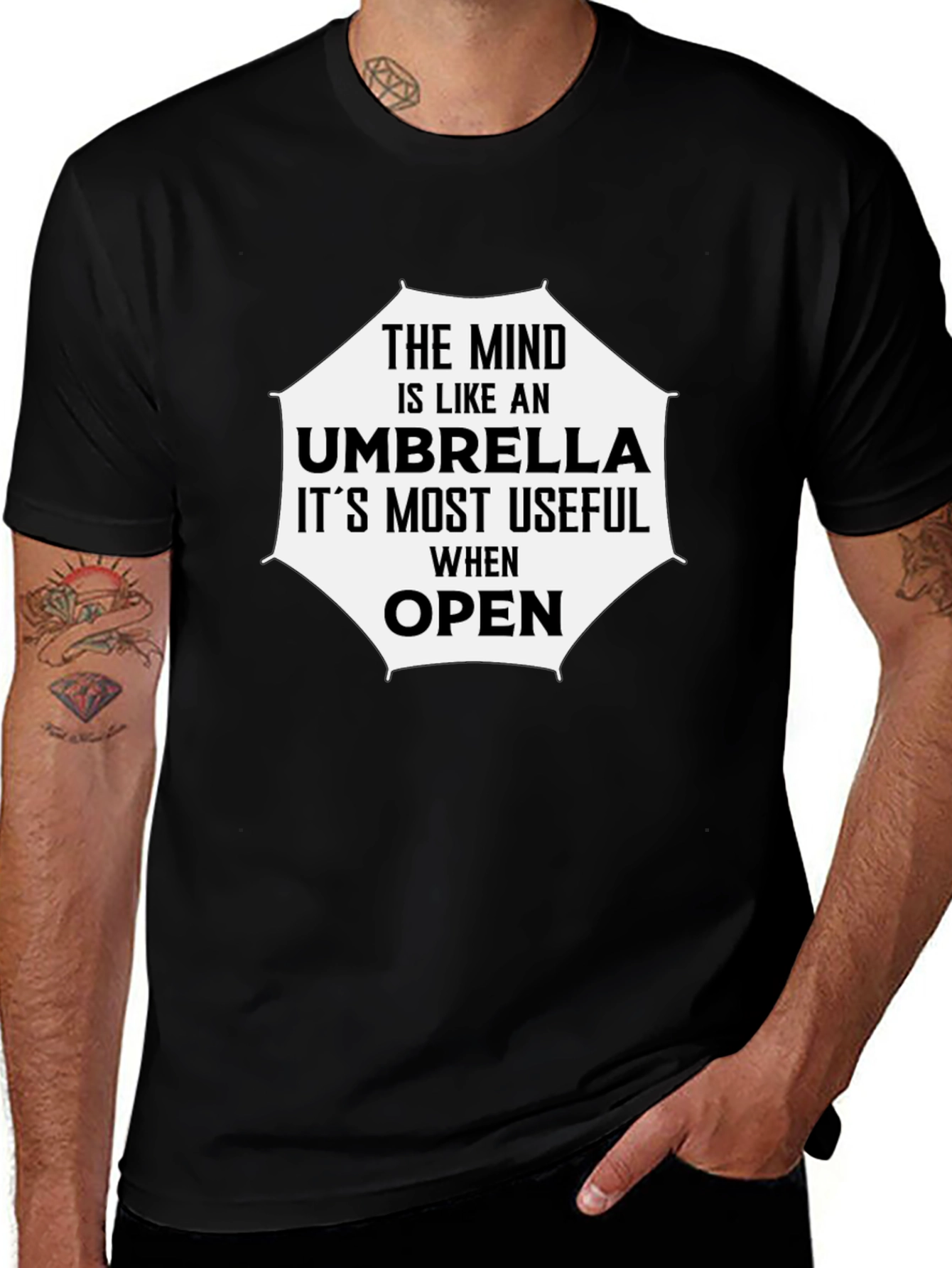 Mind Umbrella T-Shirt - Open Mind Philosophy Tee