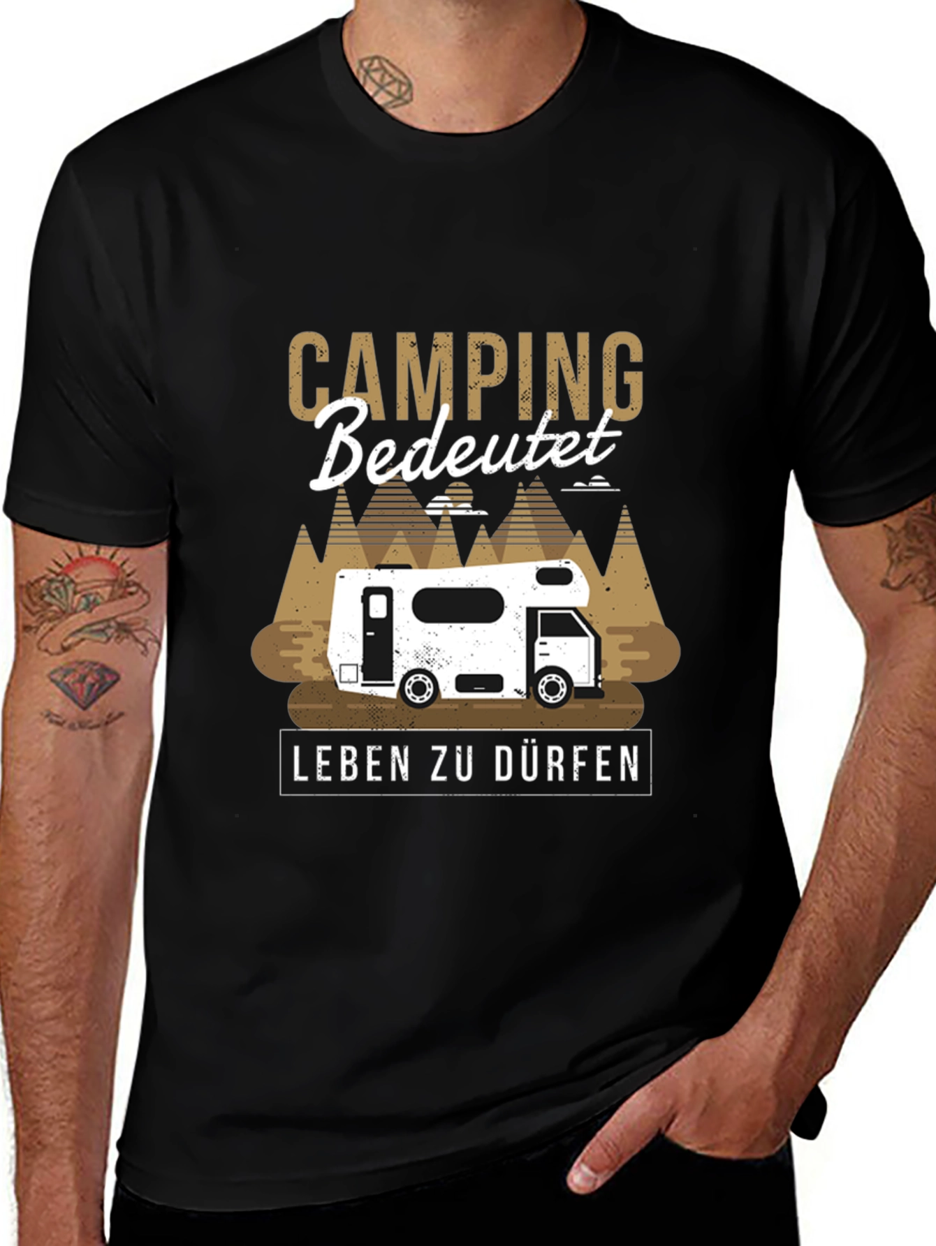Black Camping bedeutet Leben zu dürfen T-Shirt main image