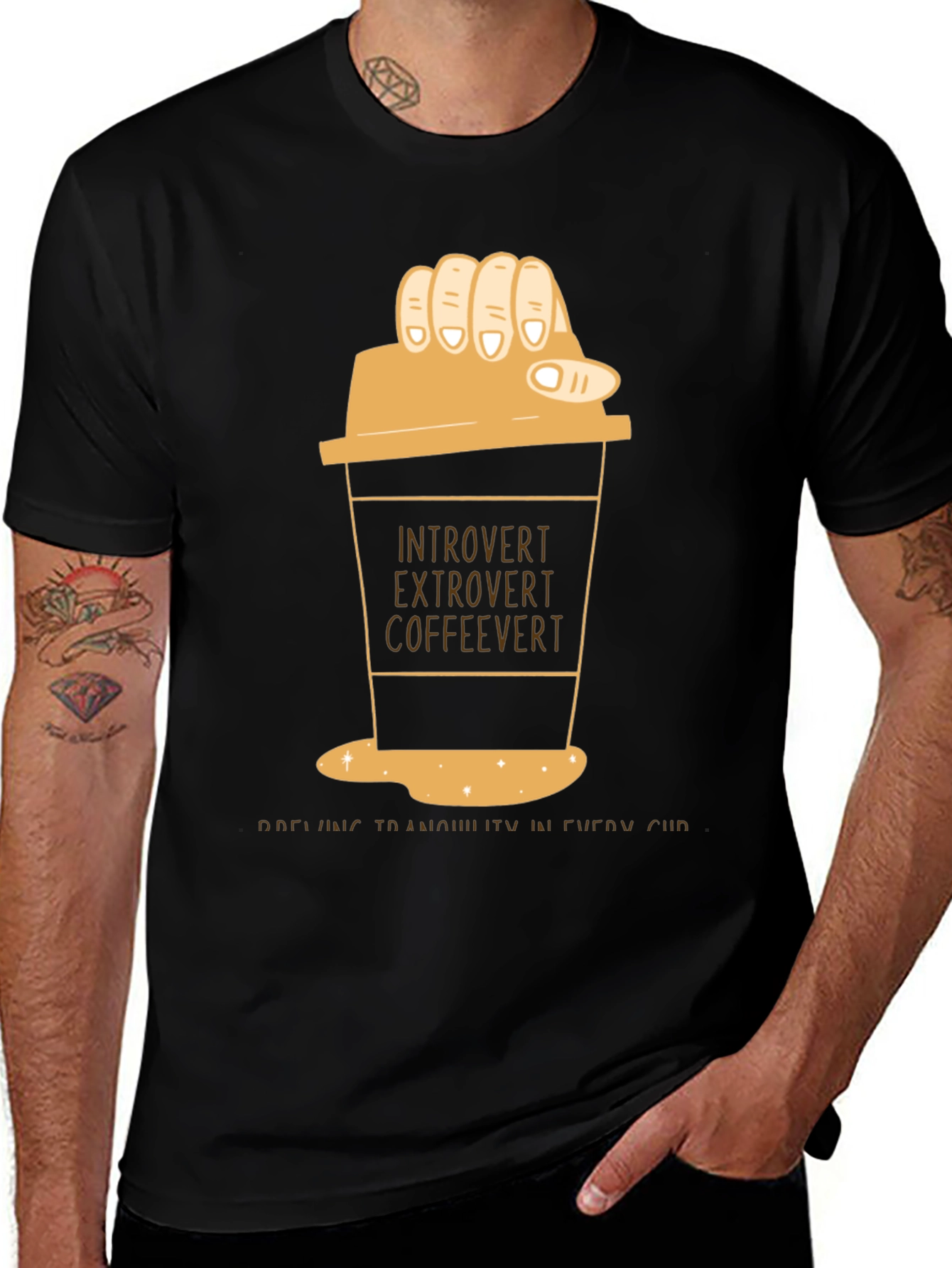 Introvert Extrovert Coffeevert T-Shirt