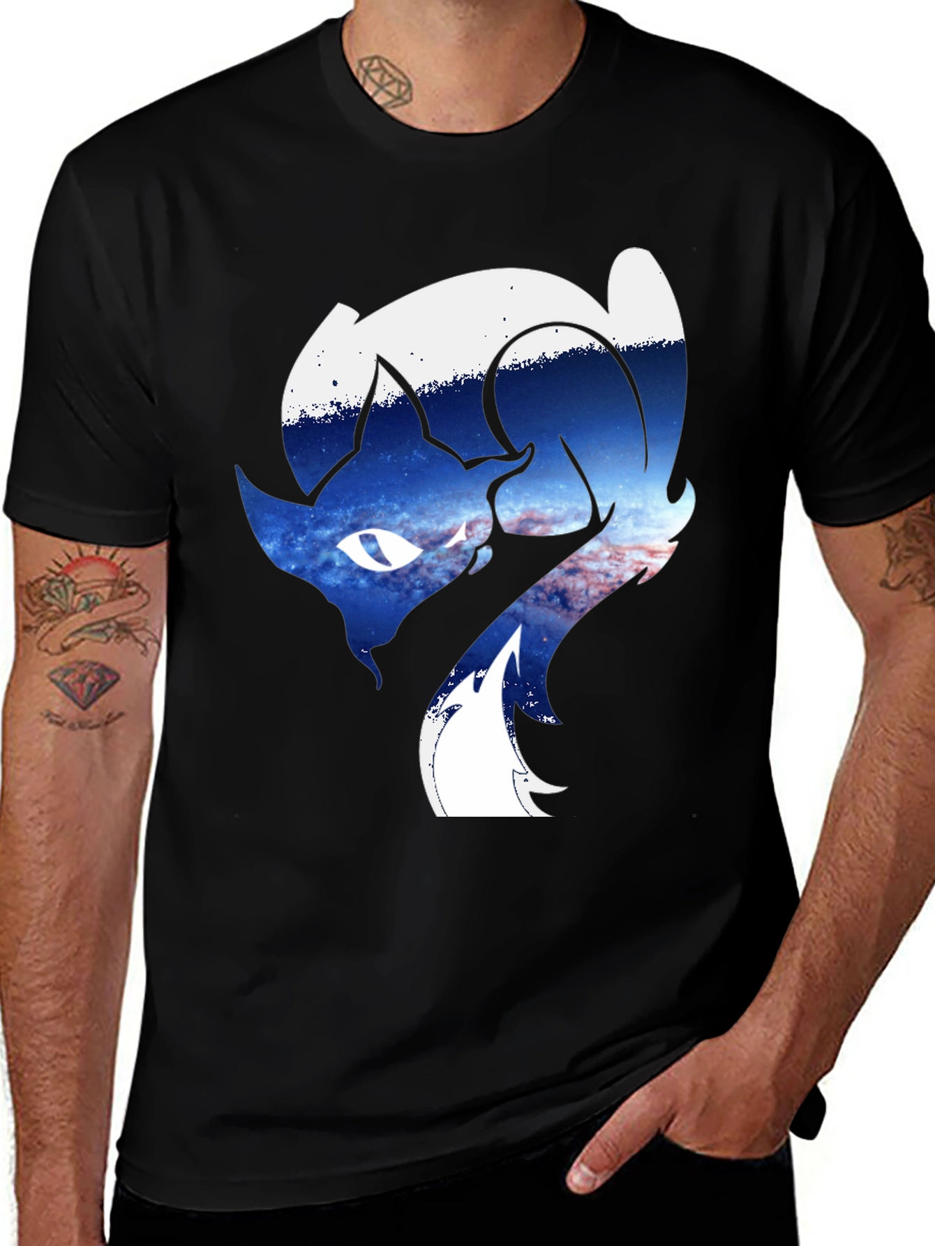 Variant 29 of Cosmic Fox Graphic Tee - Unique Animal Design