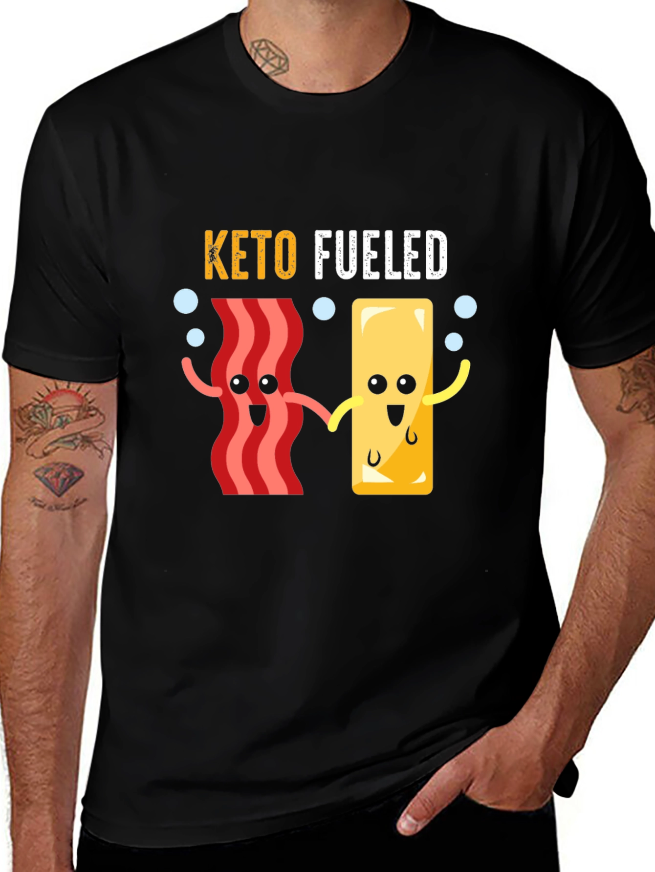 Variant 19 of Keto Fueled Cartoon Graphic T-Shirt