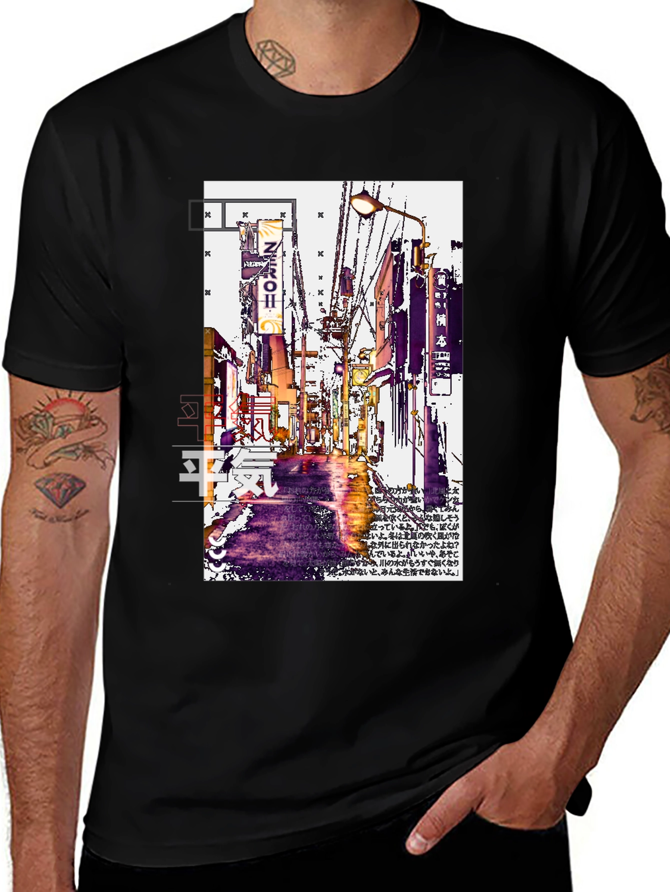 Urban Anime T-Shirt - Black