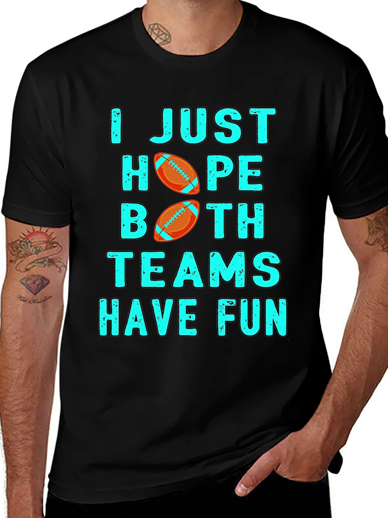 Variant 21 of Funny Football T-Shirt - I Just Hope Both Teams Have Fun
