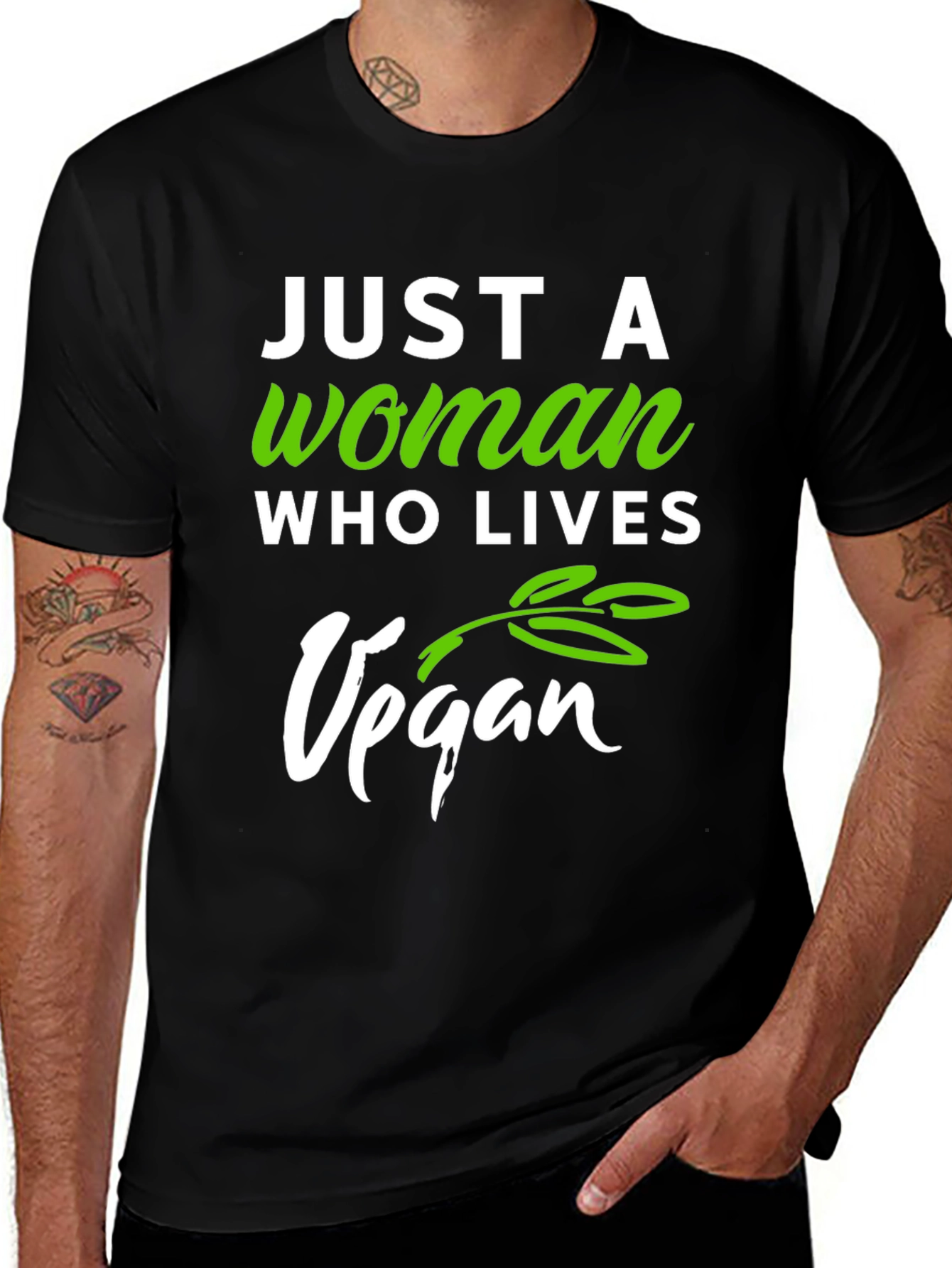 Variant 6 of Vegan Lifestyle T-Shirt - Just a Woman Who Lives Vegan